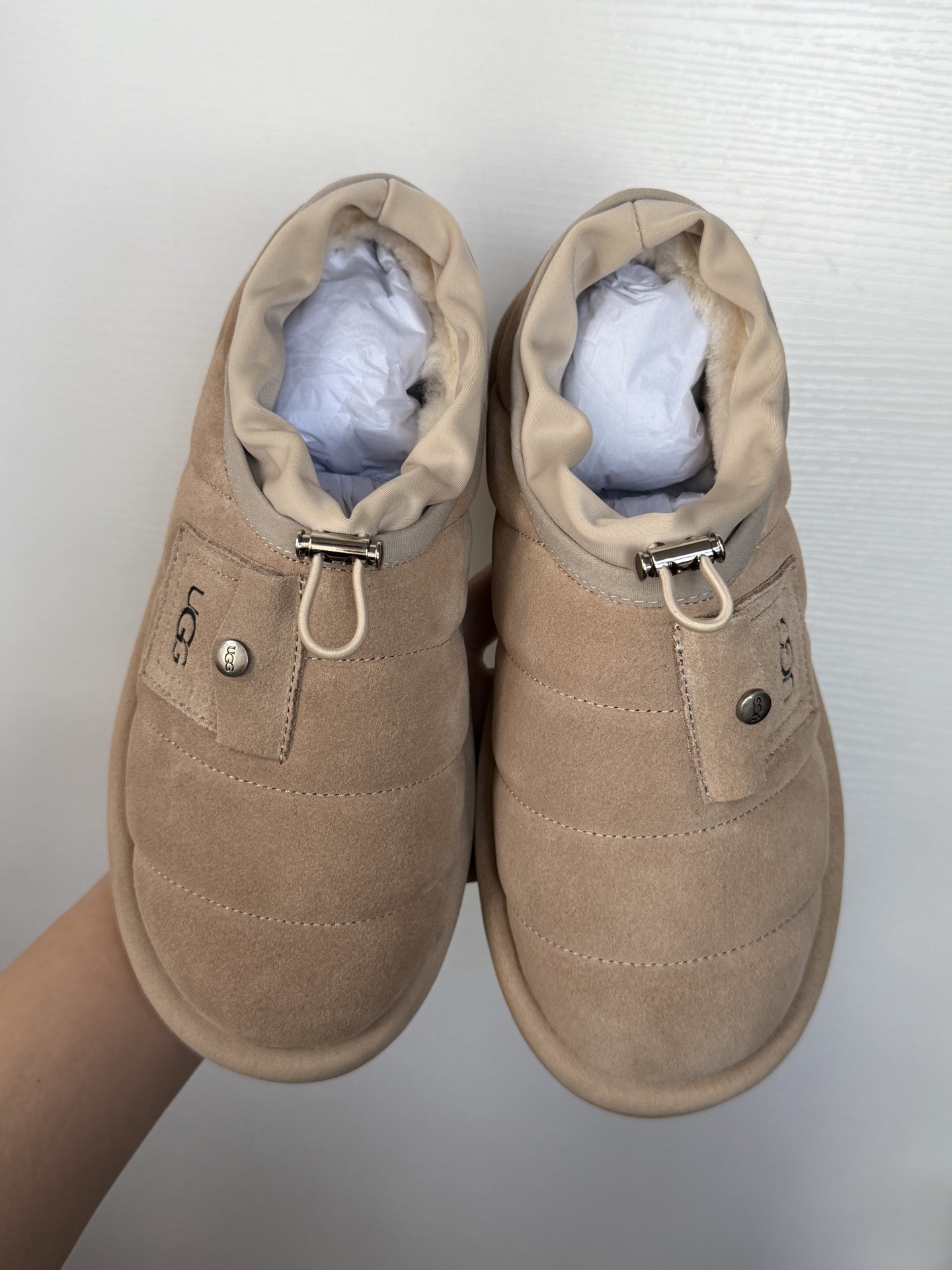UGG Pocket Caterpillar Style Sheepskin-Lined Warm Short Boots