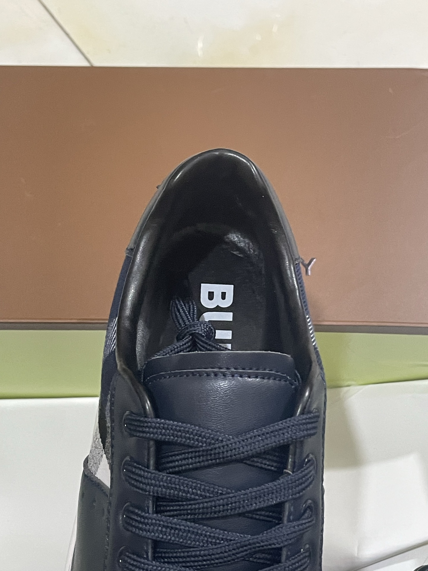Burberry Check Terrace Navy Check Casual Sneakers
