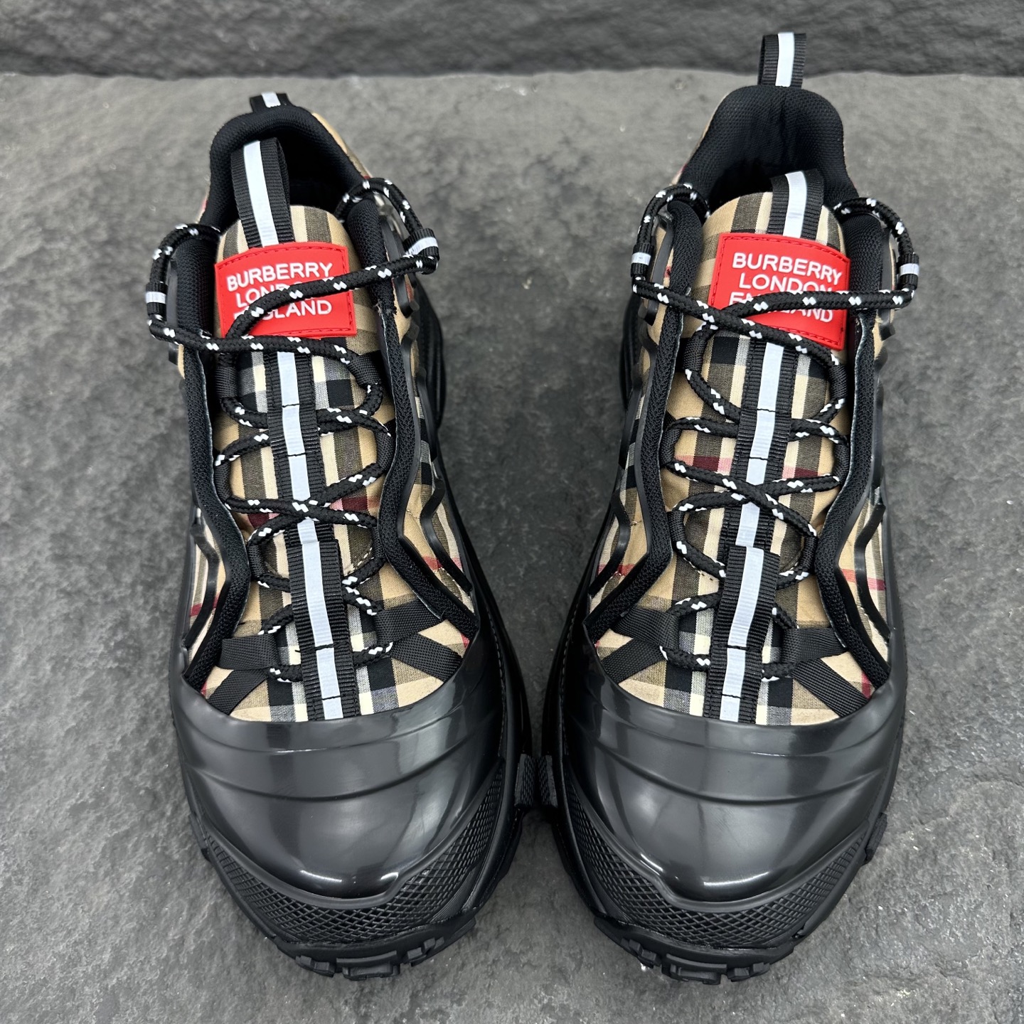 Burberry Arthur Vintage Check Waterproof Thick-Sole Hiker Sneakers