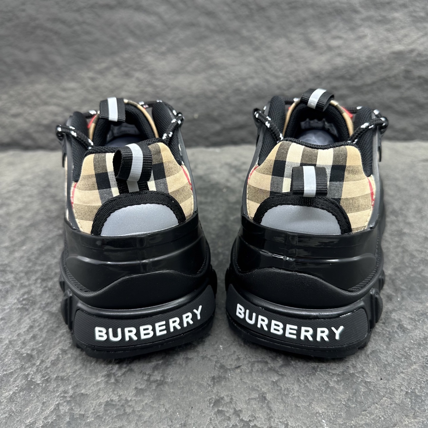 Burberry Arthur Vintage Check Waterproof Thick-Sole Hiker Sneakers