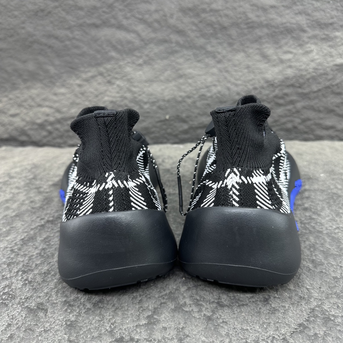 BURBERRY Check Knit Neptune Plaid Knit Sneakers