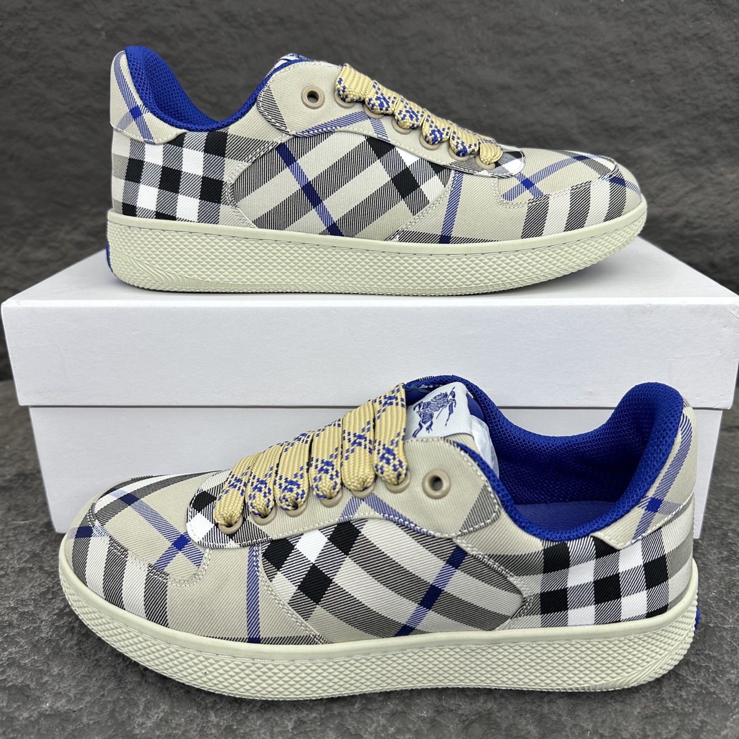 Burberry Terrace Series Checkered Casual Sneakers