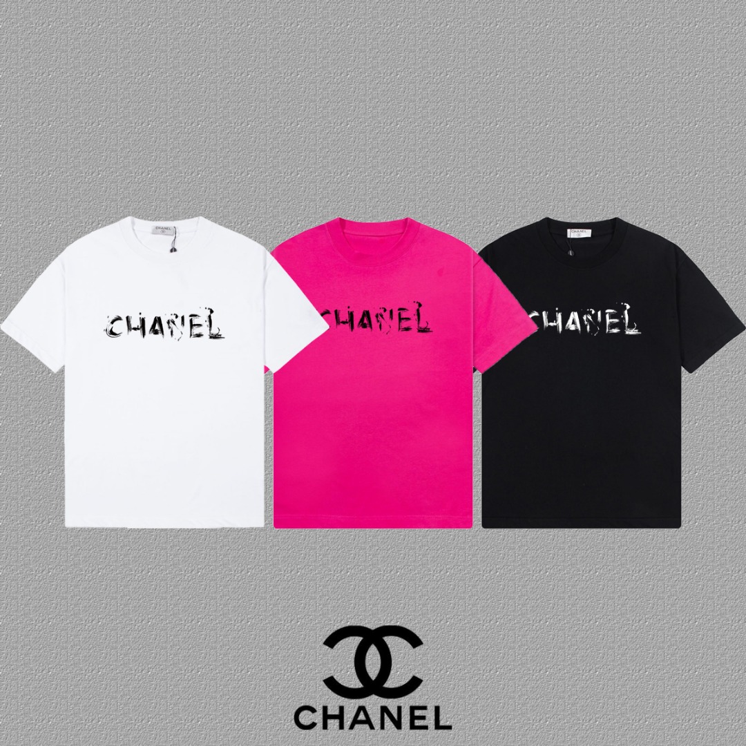 [CHANEL] 2025FW Short-Sleeve T-Shirt with Logo Print - High-End