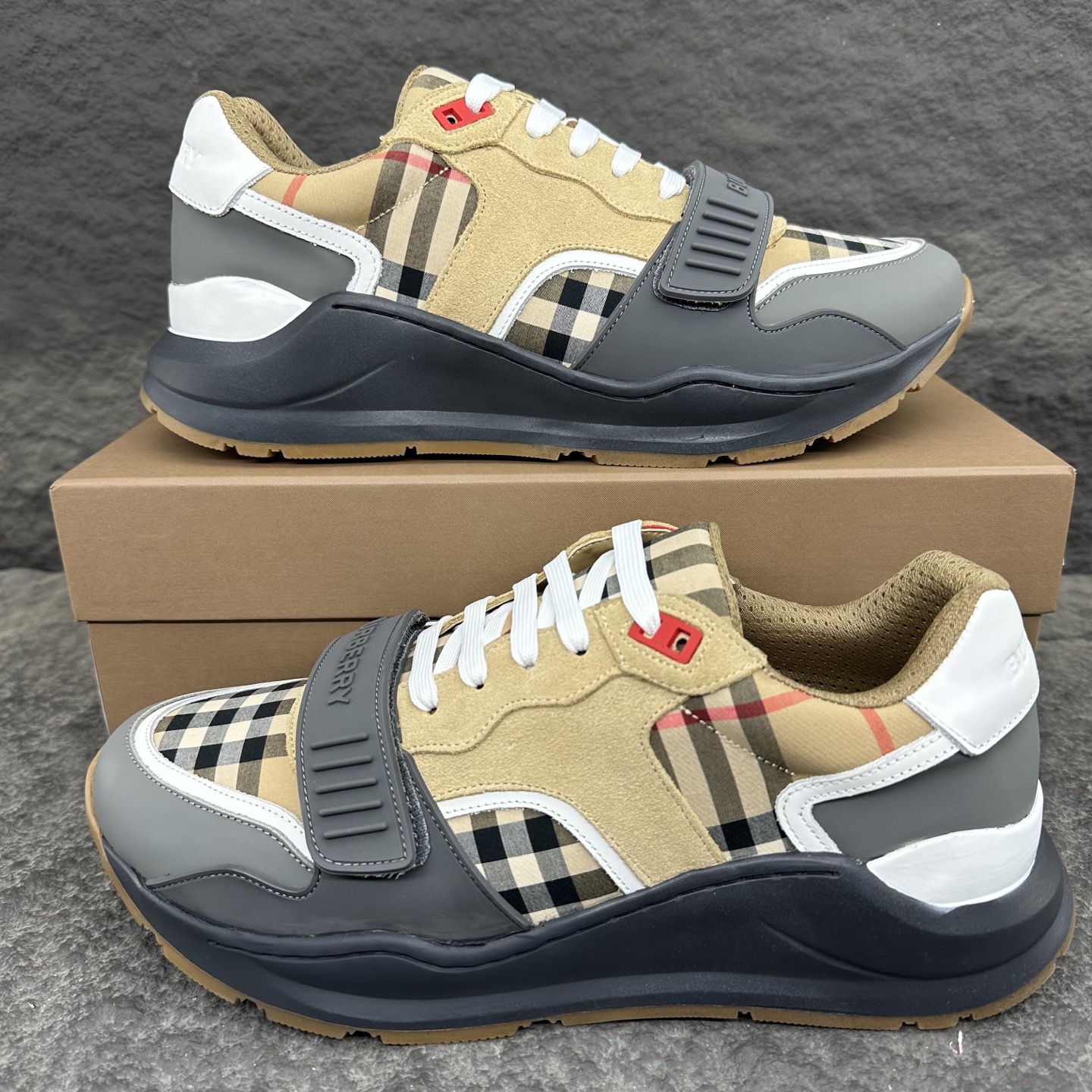 Burberry Check Panel Trainer