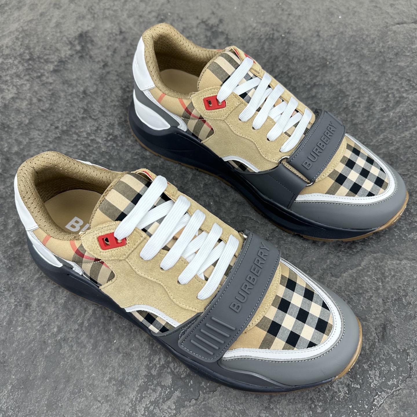 Burberry Check Panel Trainer
