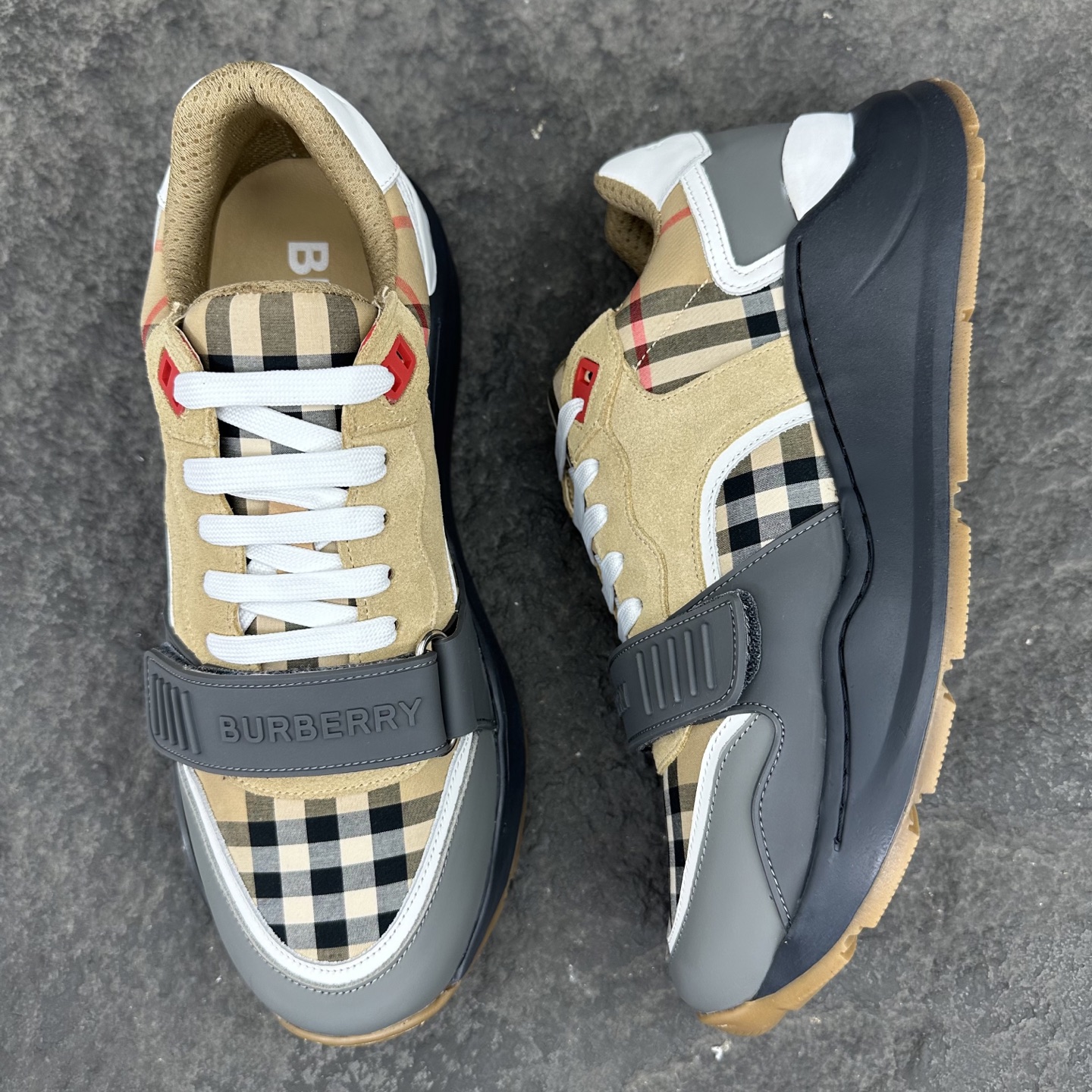Burberry Check Panel Trainer