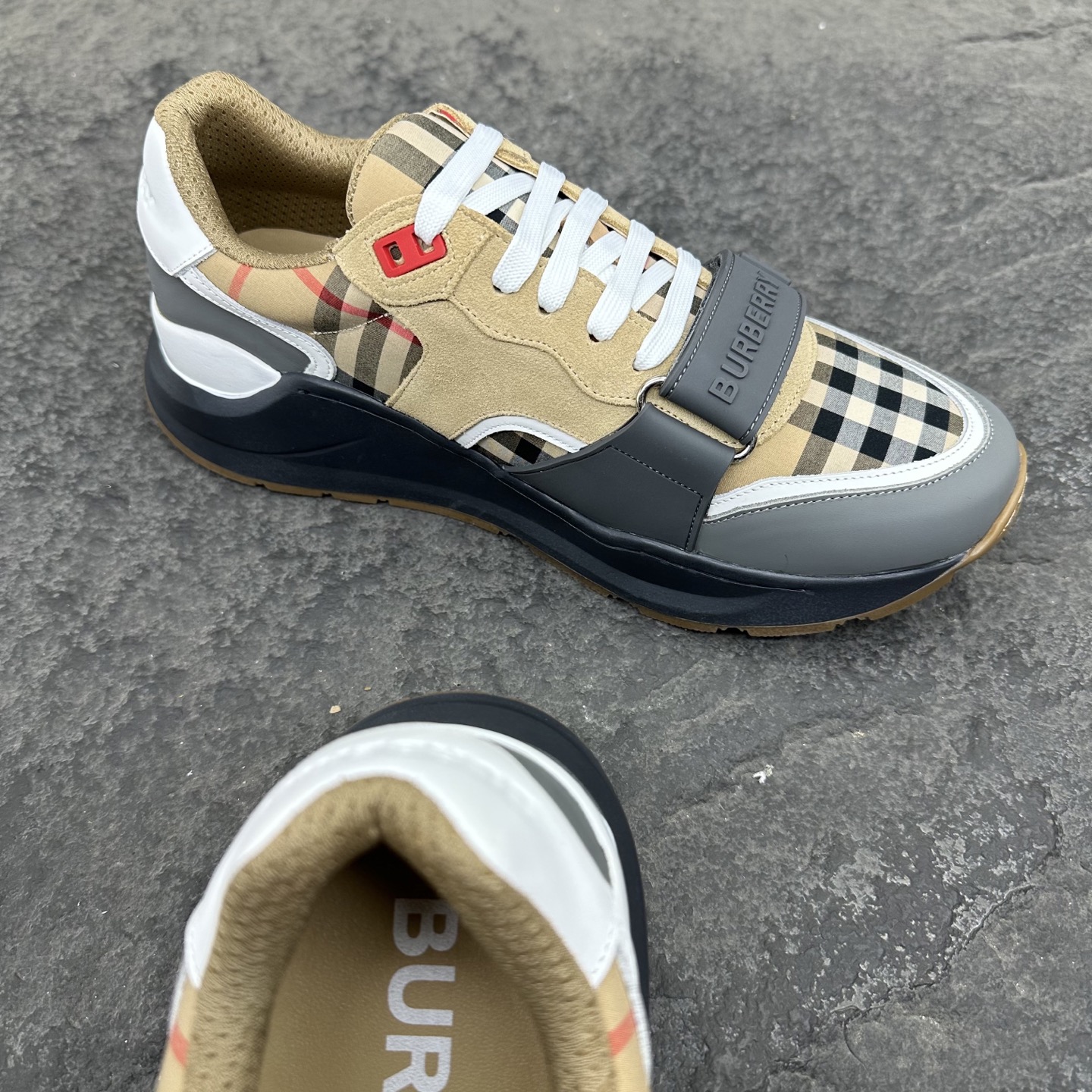 Burberry Check Panel Trainer