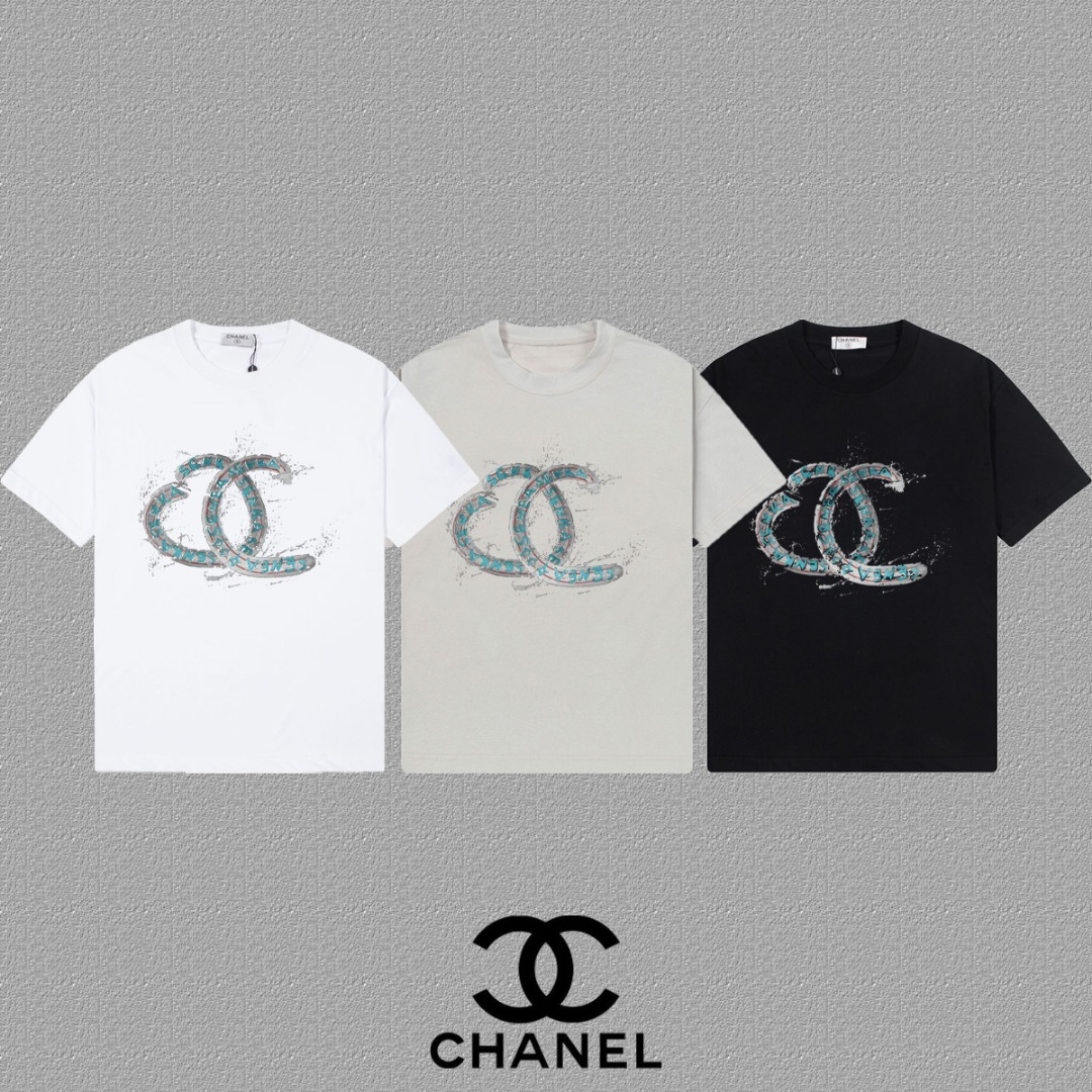 Chanel 300G Heavyweight - Double C Screen-Print High-End Tee