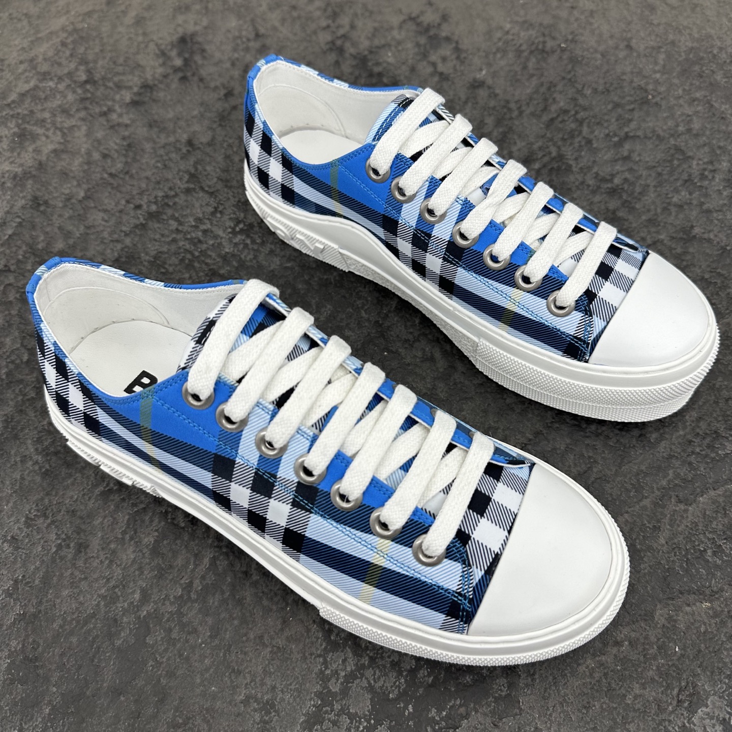 Burberry Check Platform Canvas Sneakers