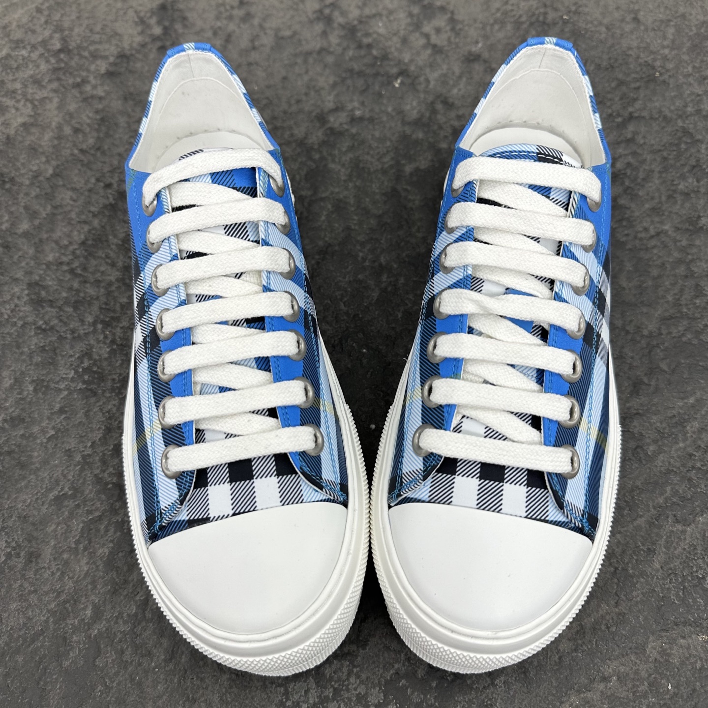 Burberry Check Platform Canvas Sneakers