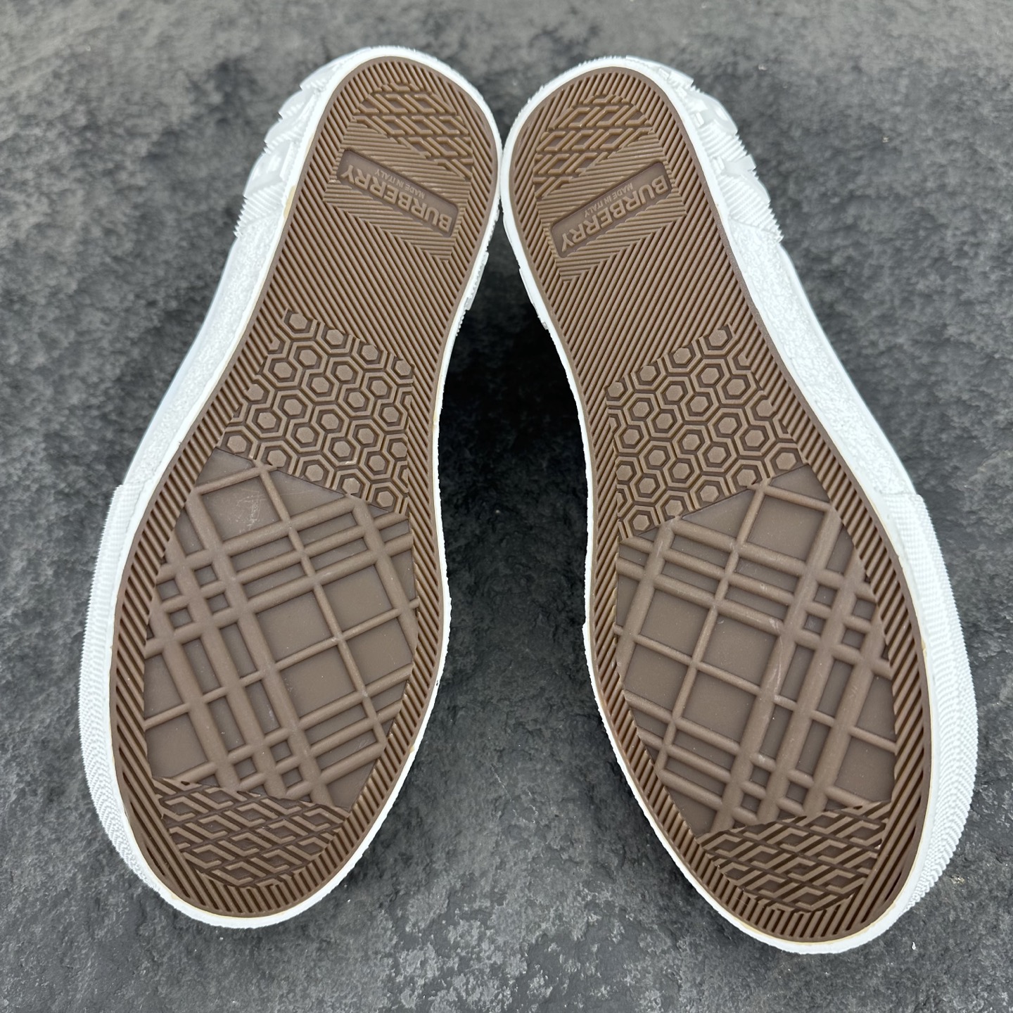 Burberry Check Platform Canvas Sneakers