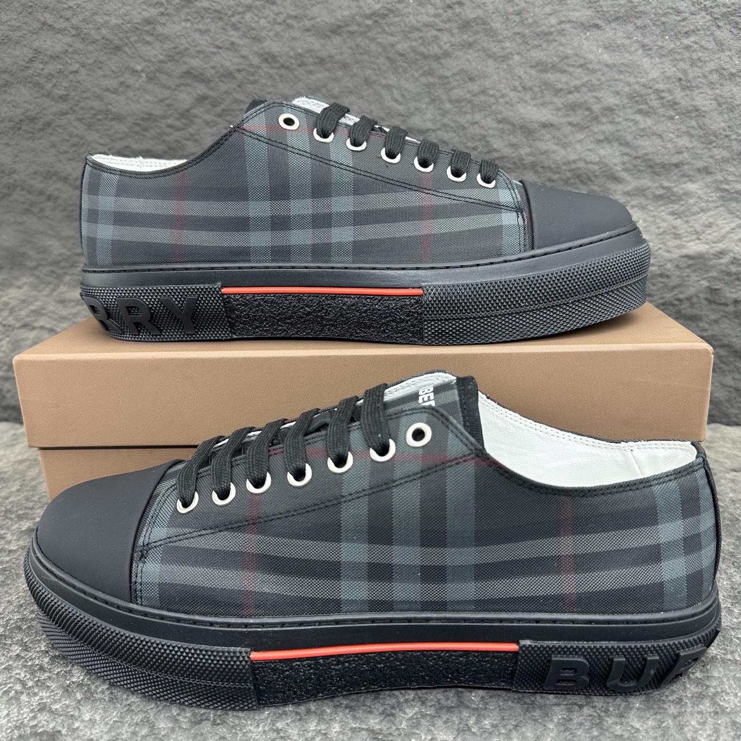 Burberry Check Platform Sneakers