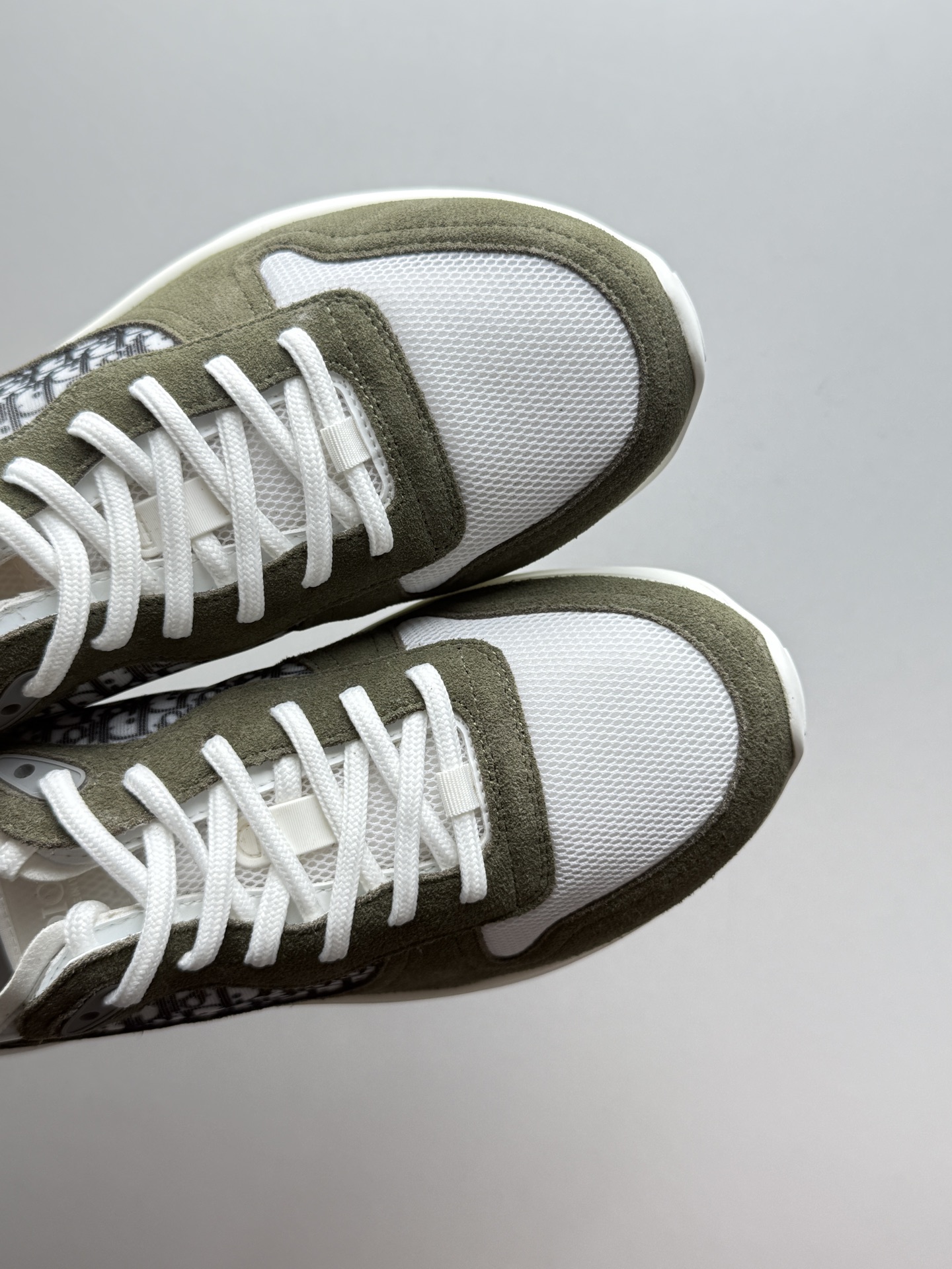 DIOR Oblique Monogram Paneled Suede Breathable Casual Sneakers