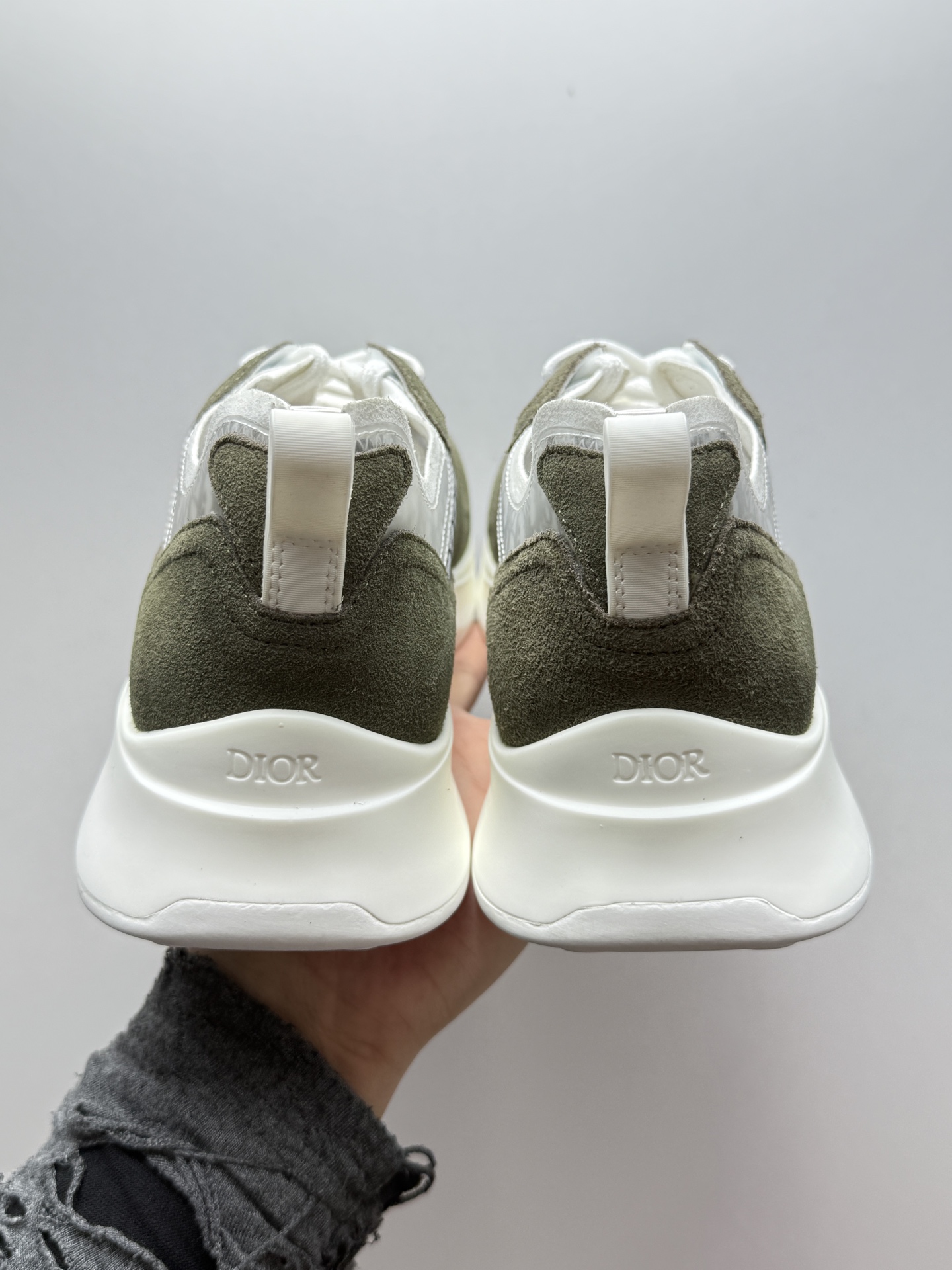 DIOR Oblique Monogram Paneled Suede Breathable Casual Sneakers