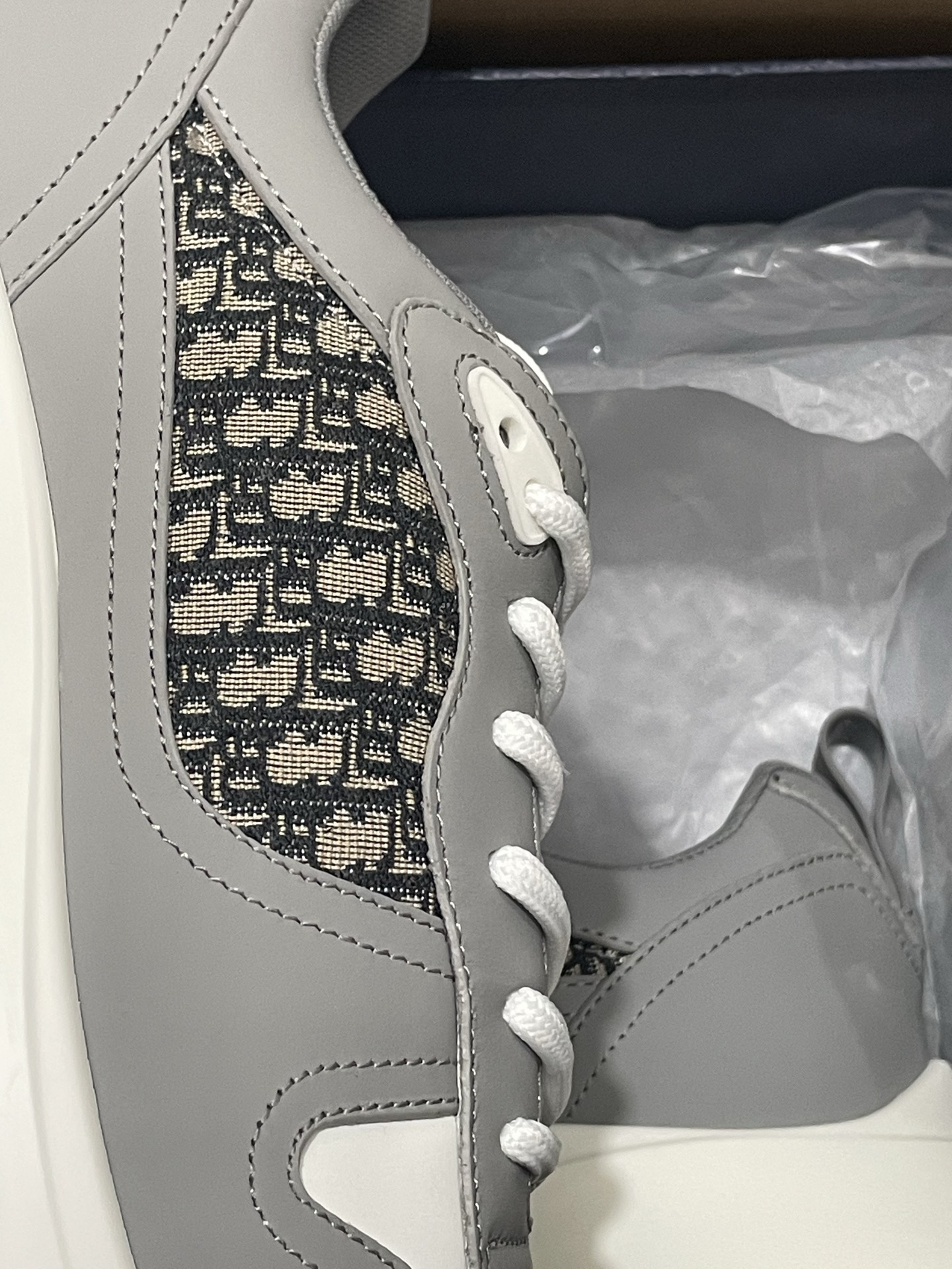 DIOR Monogram Paneled Leather Breathable Casual Sneakers