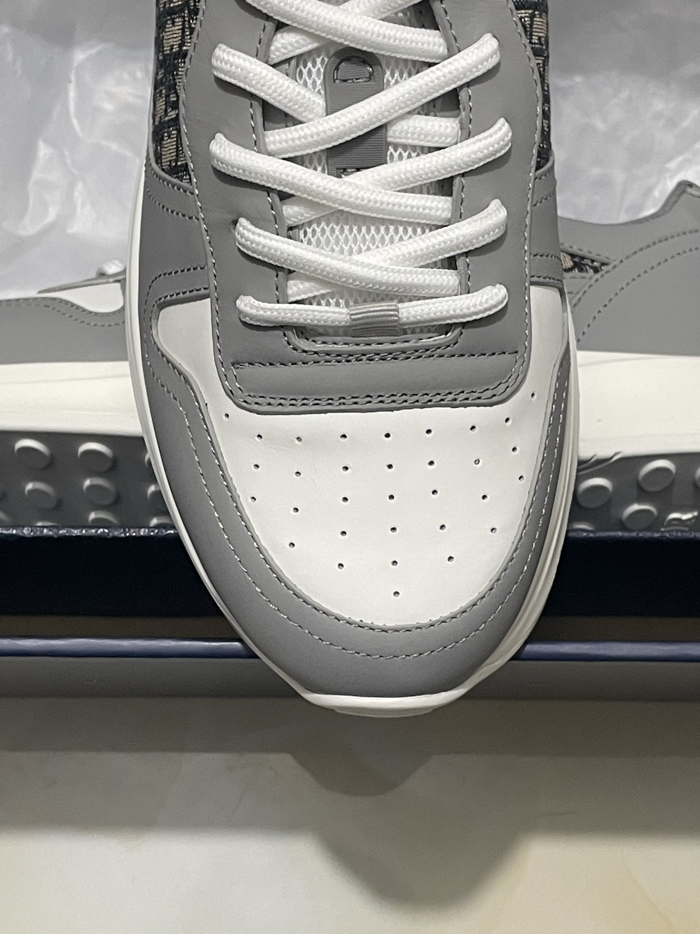 DIOR Monogram Paneled Leather Breathable Casual Sneakers