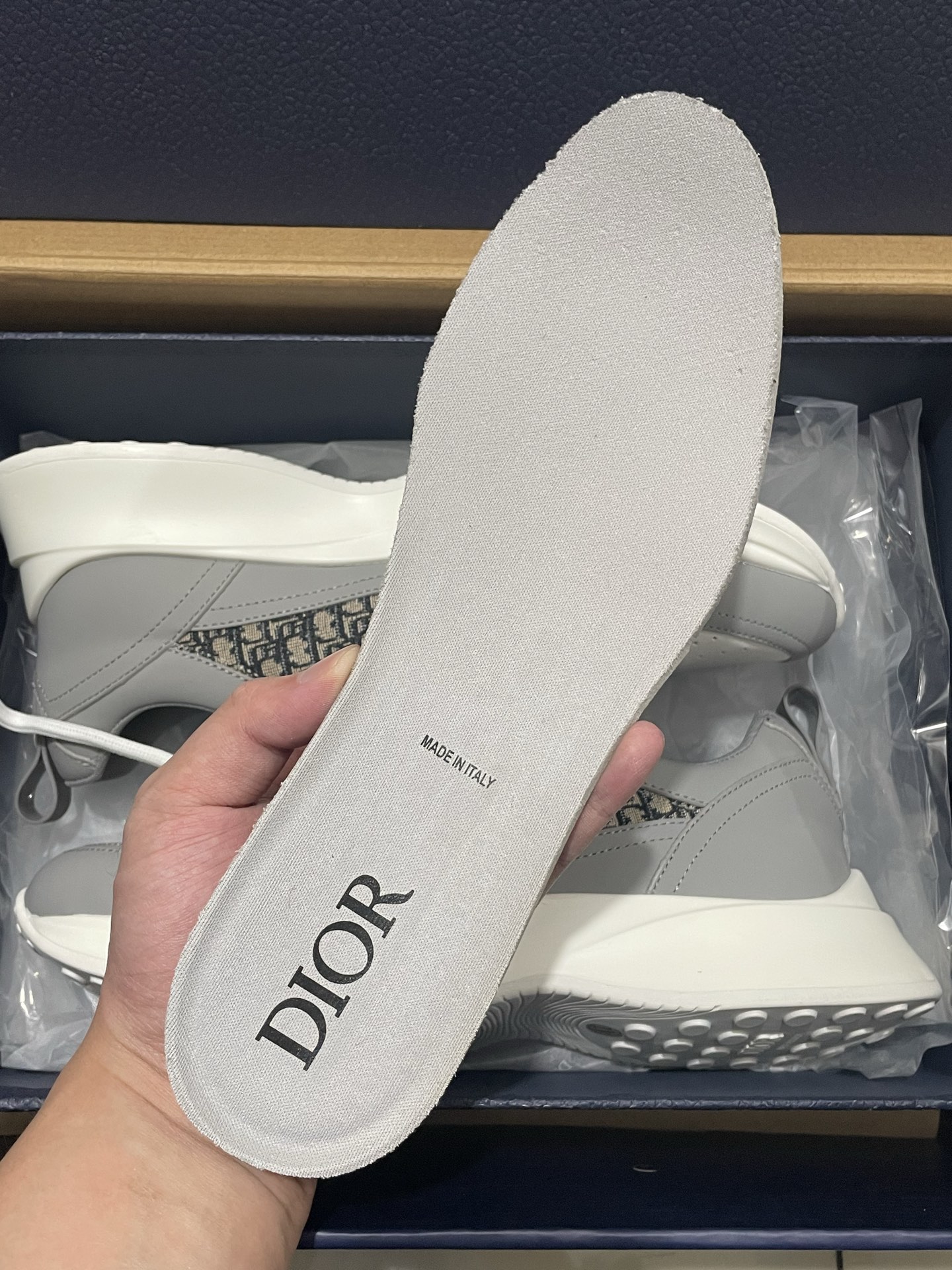 DIOR Monogram Paneled Leather Breathable Casual Sneakers
