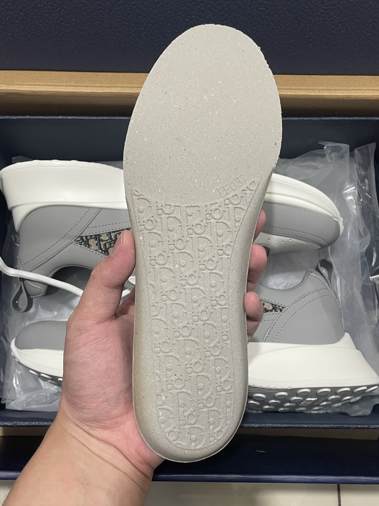 DIOR Monogram Paneled Leather Breathable Casual Sneakers