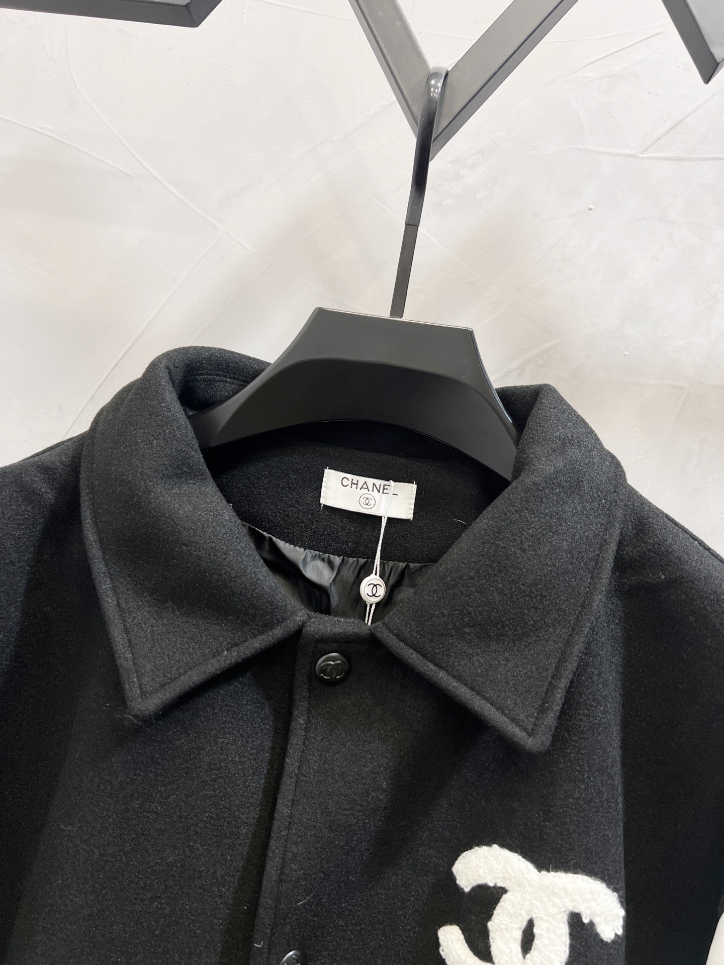 YC16 CHANEL - Paneled Embroidered Baseball Jacket