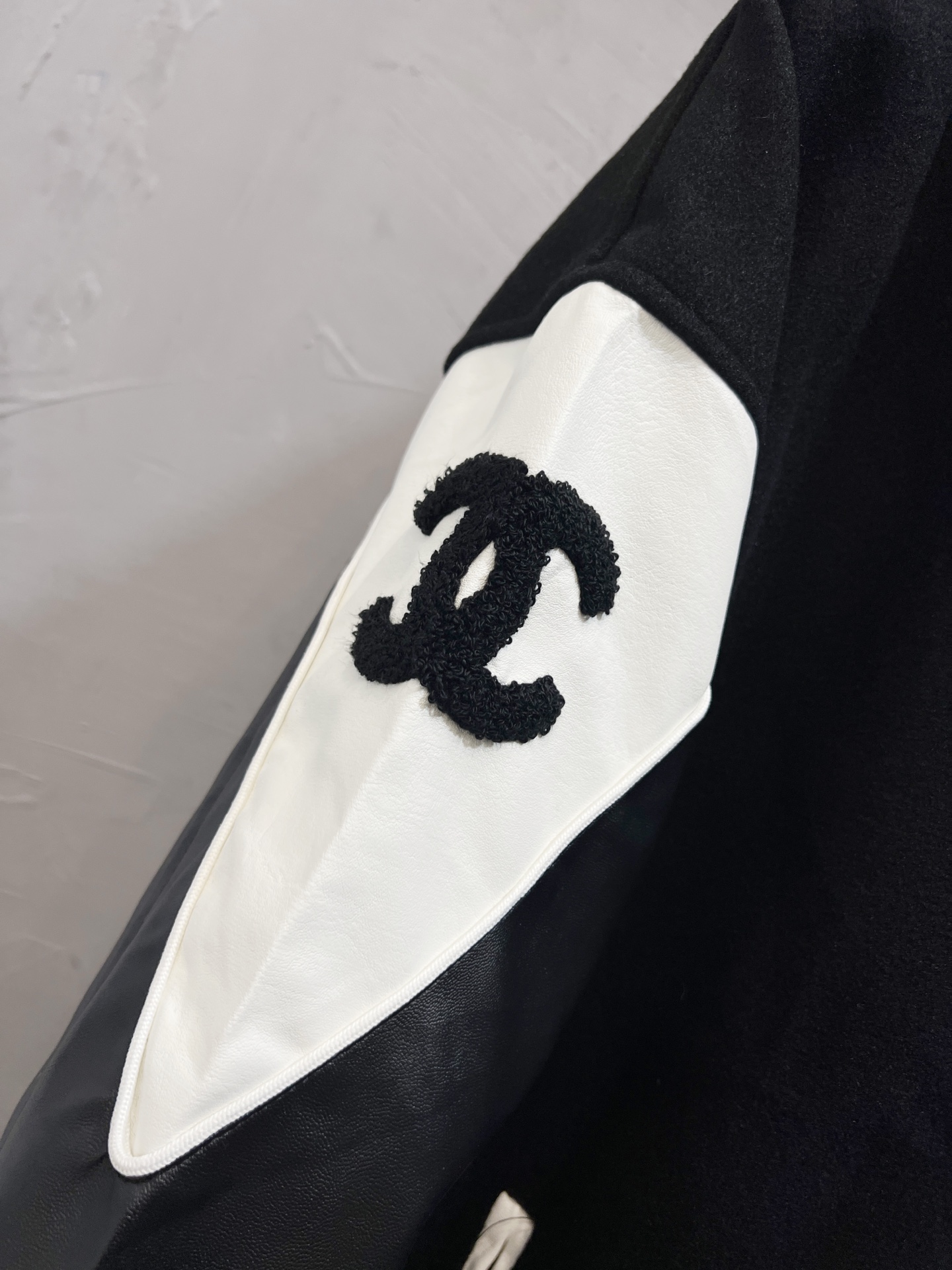 YC16 CHANEL - Paneled Embroidered Baseball Jacket