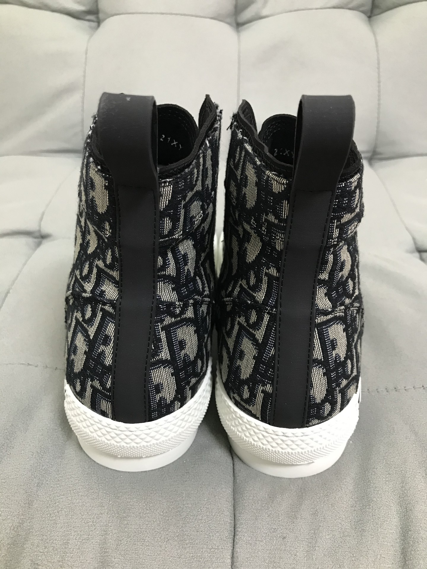 DIOR B23 Oblique Monogram High-Top Casual Canvas Sneakers
