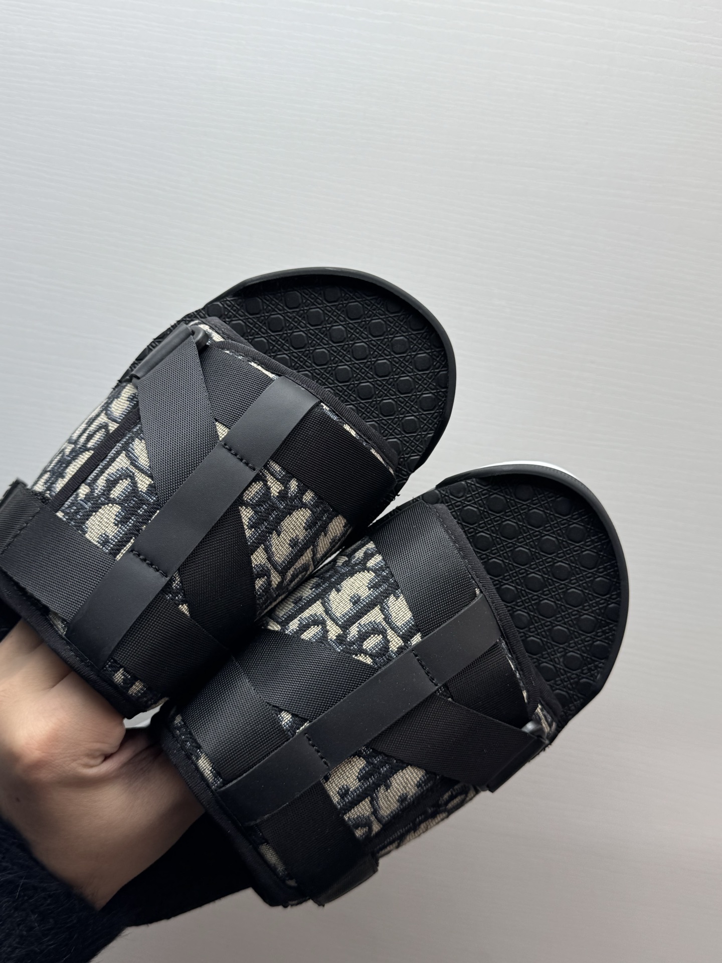 Dior Oblique Monogram Velcro Casual Slippers