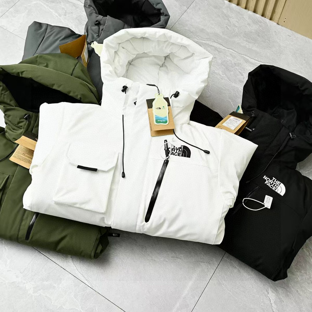 The North Face Multi-Pocket Cargo Cotton-Padded Jacket - Waterproof, Windproof, Hooded, Unisex