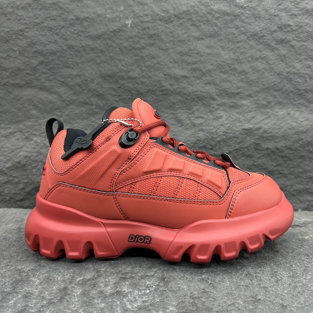 DIOR Lewis Hamilton x Snow Sneaker Red Mesh Paneled Chunky Sole Casual Sneakers