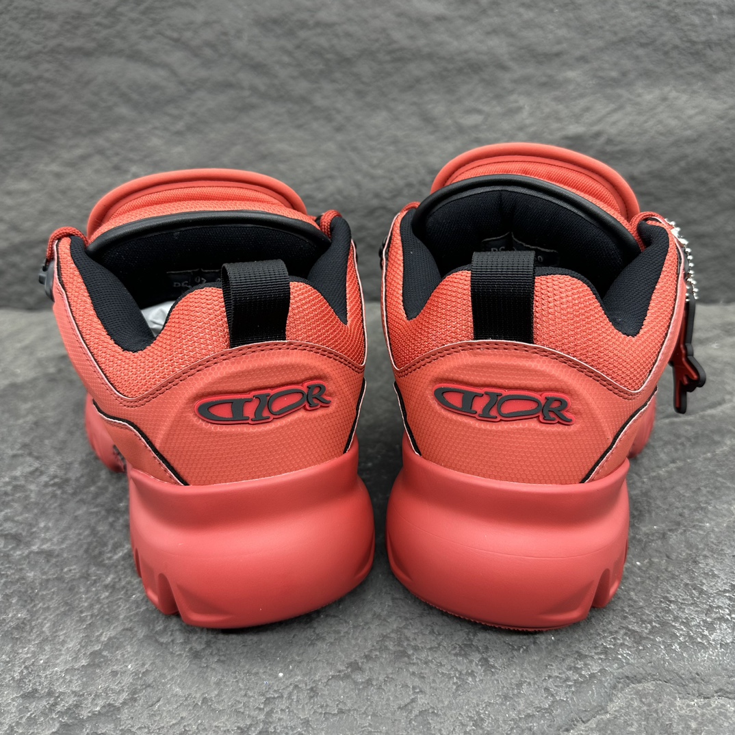 DIOR Lewis Hamilton x Snow Sneaker Red Mesh Paneled Chunky Sole Casual Sneakers