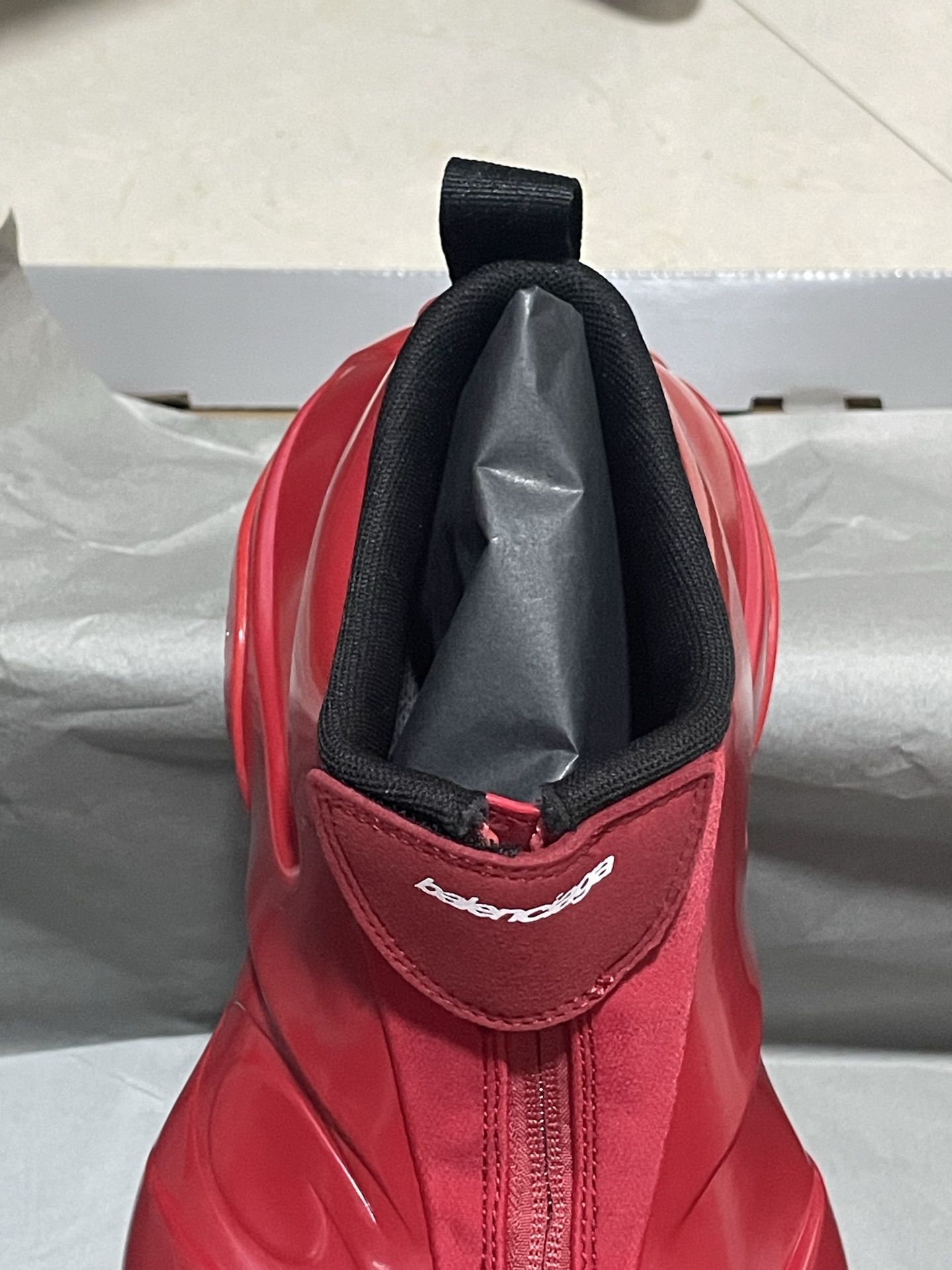 BALENCIAGA 2025 SS Patent Red Integrated Zipper High-Top Fashion Basketball Sneakers