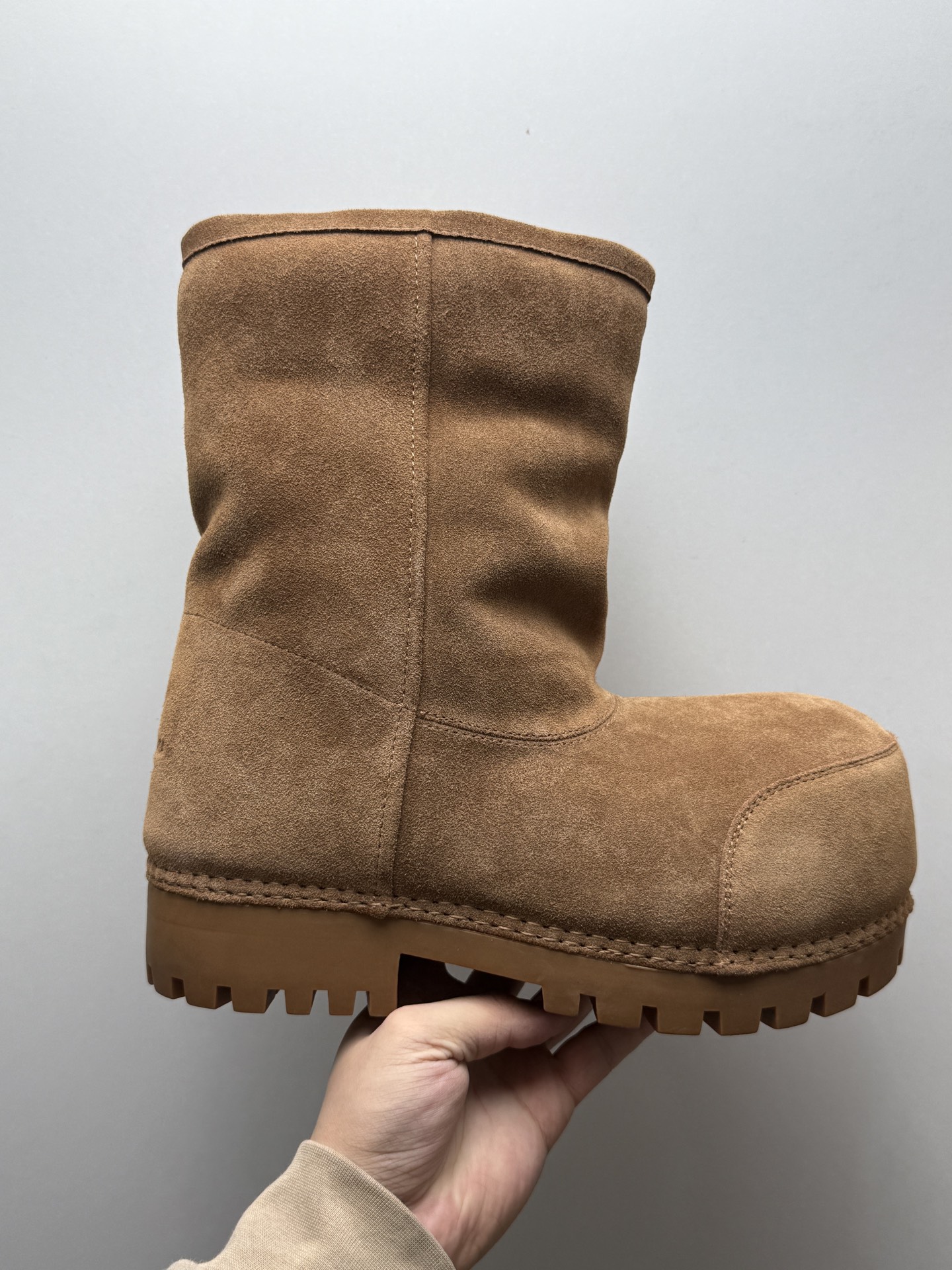 BALENCIAGA 2025 Winter Shearling Big-Toe Chunky Sole Warm Snow Boots