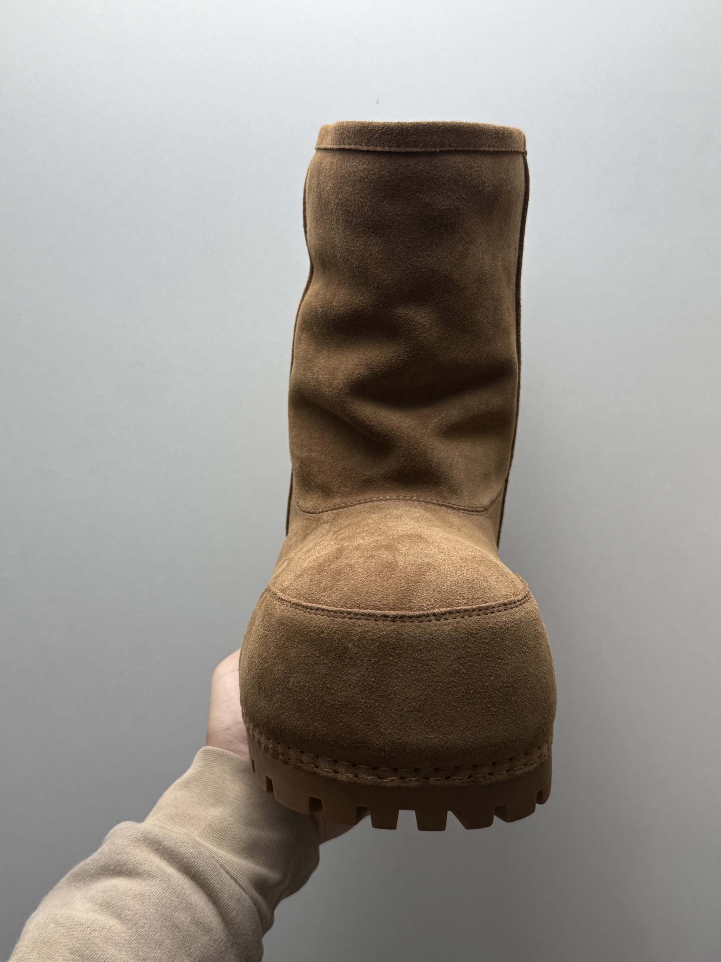 BALENCIAGA 2025 Winter Shearling Big-Toe Chunky Sole Warm Snow Boots