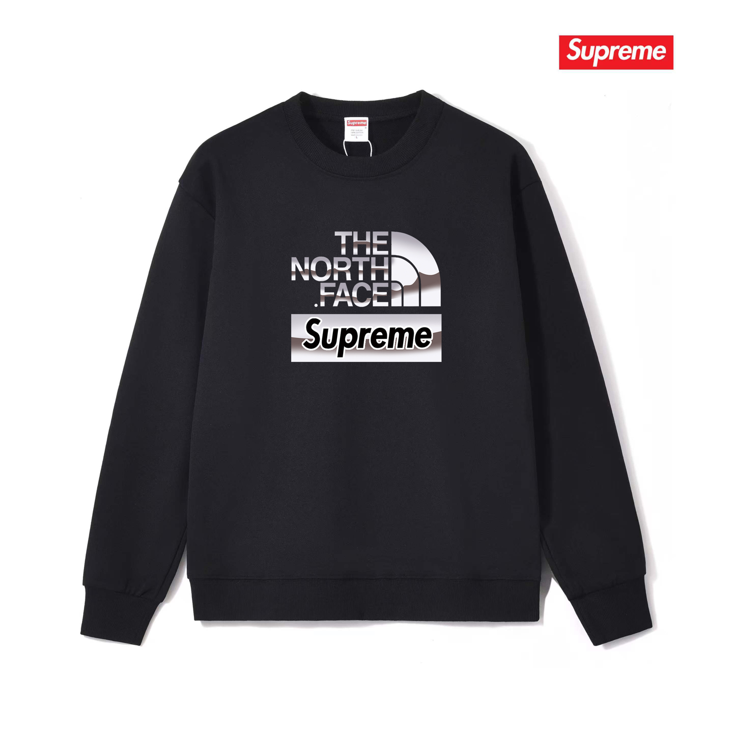 The North Face Crew Neck Sweatshirt - Soft Texture,Eco-Friendly Printed Design Unisex