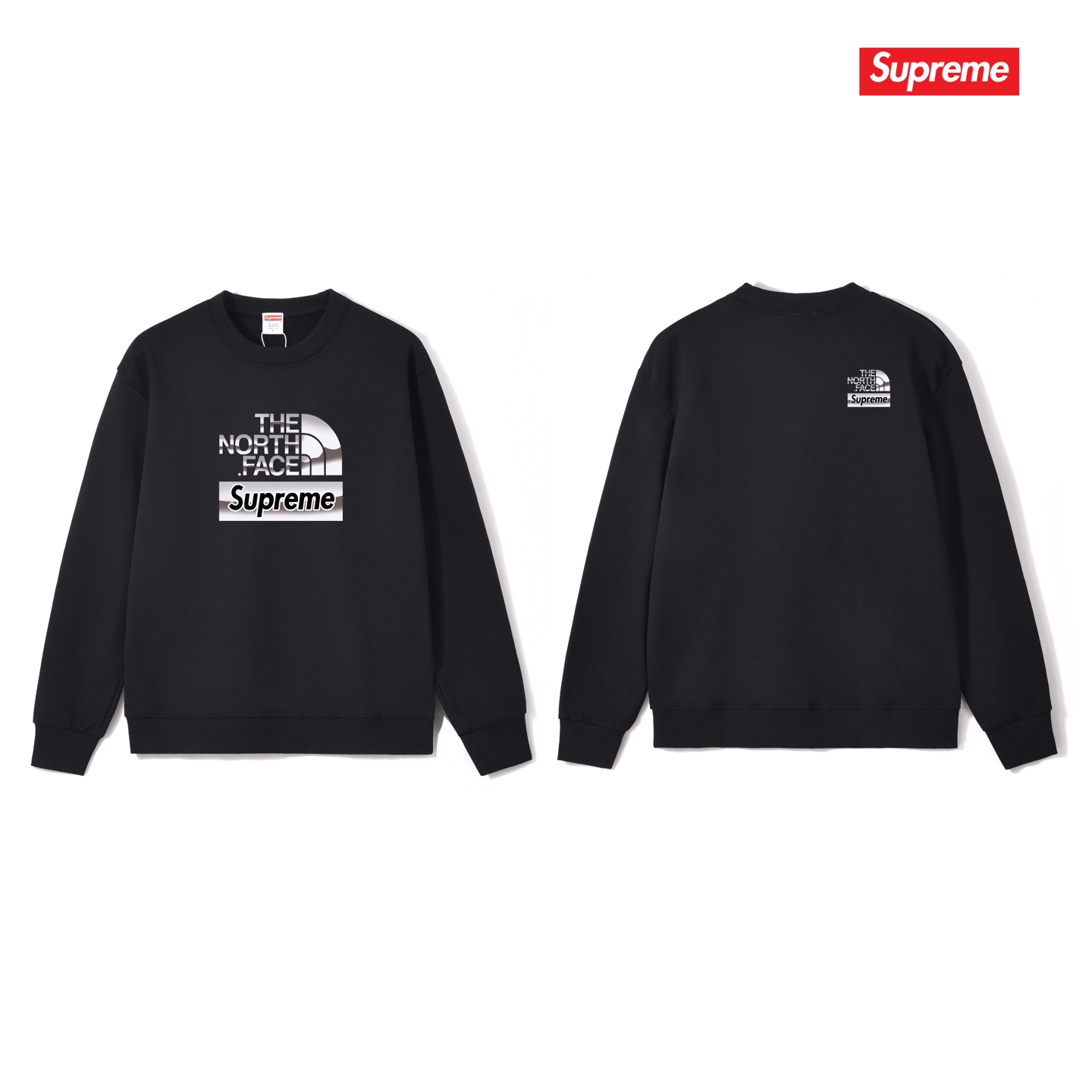 The North Face Crew Neck Sweatshirt - Soft Texture,Eco-Friendly Printed Design Unisex