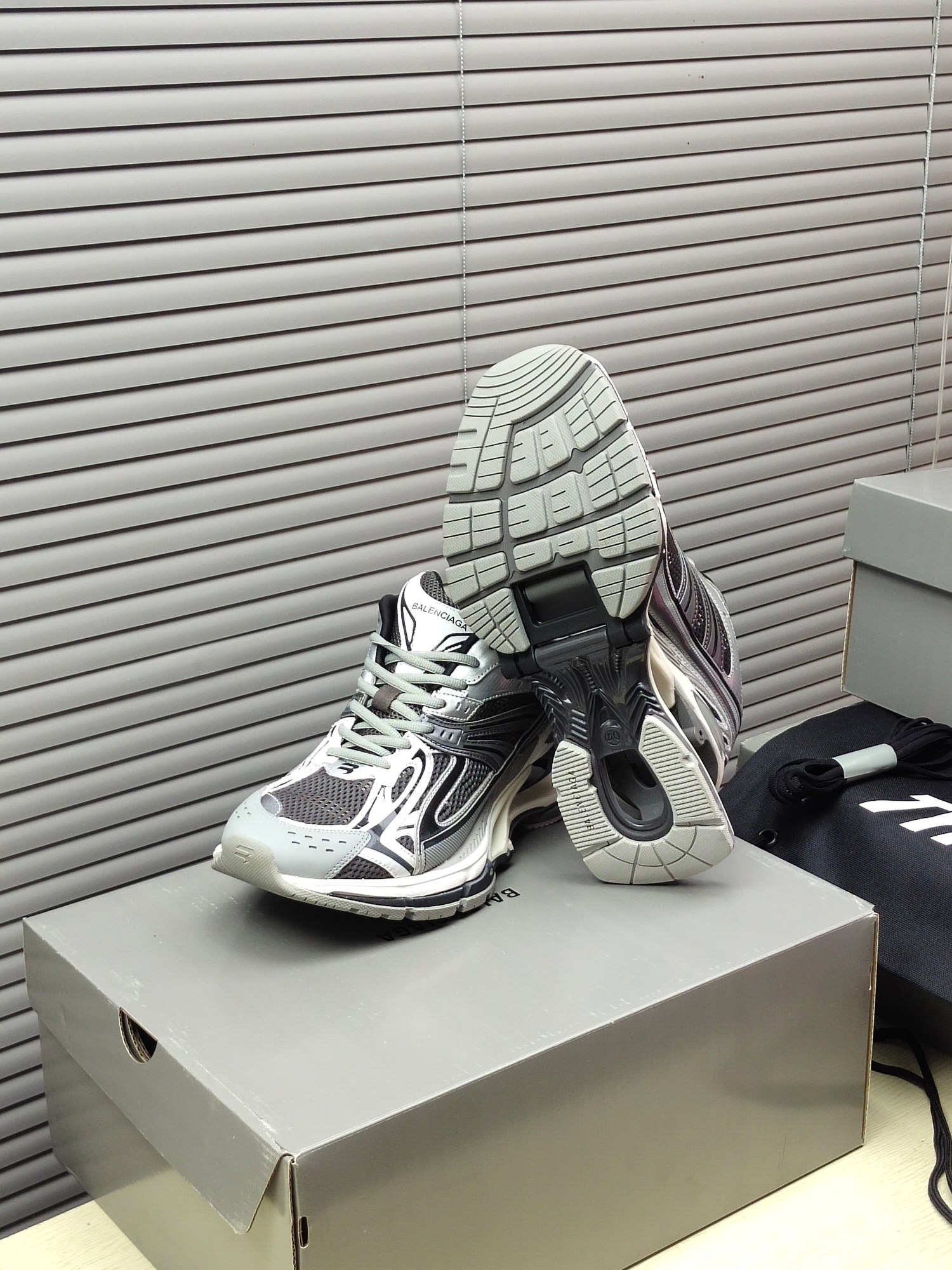 BALENCIAGA Xpander Spring Suspension Sole Mesh Paneled Sneakers