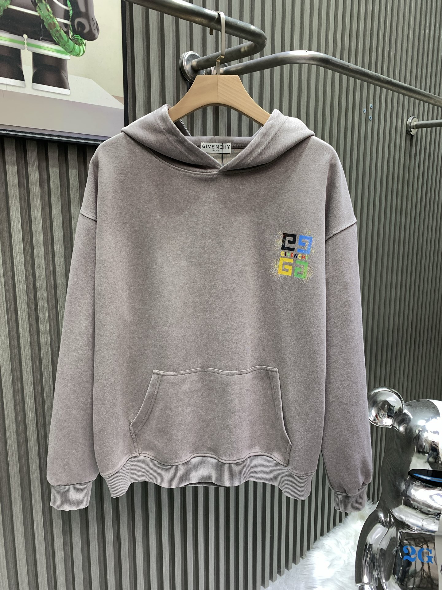 Givenchy 4G Logo Vintage-Washed Hooded Sweatshirt