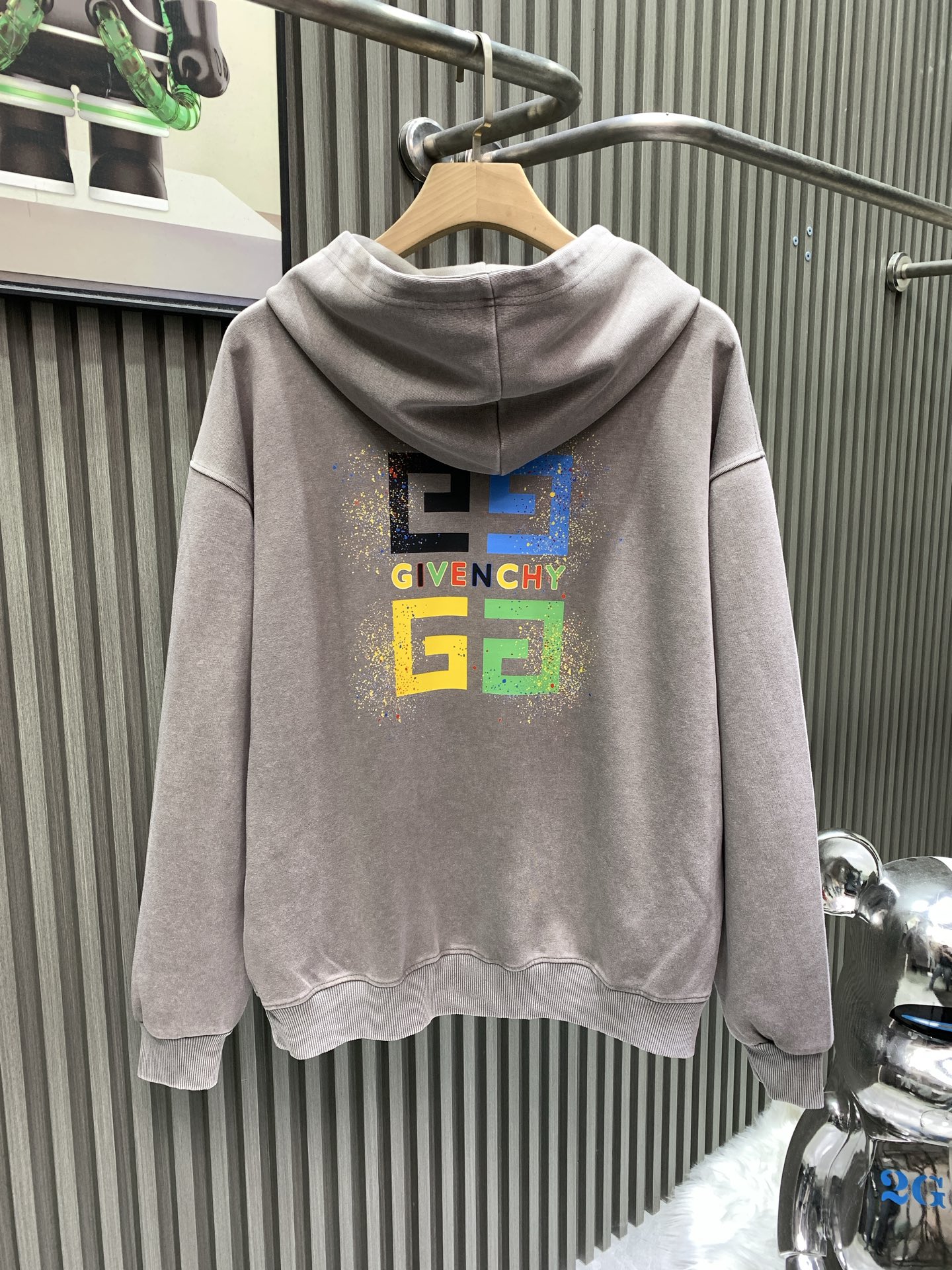Givenchy 4G Logo Vintage-Washed Hooded Sweatshirt