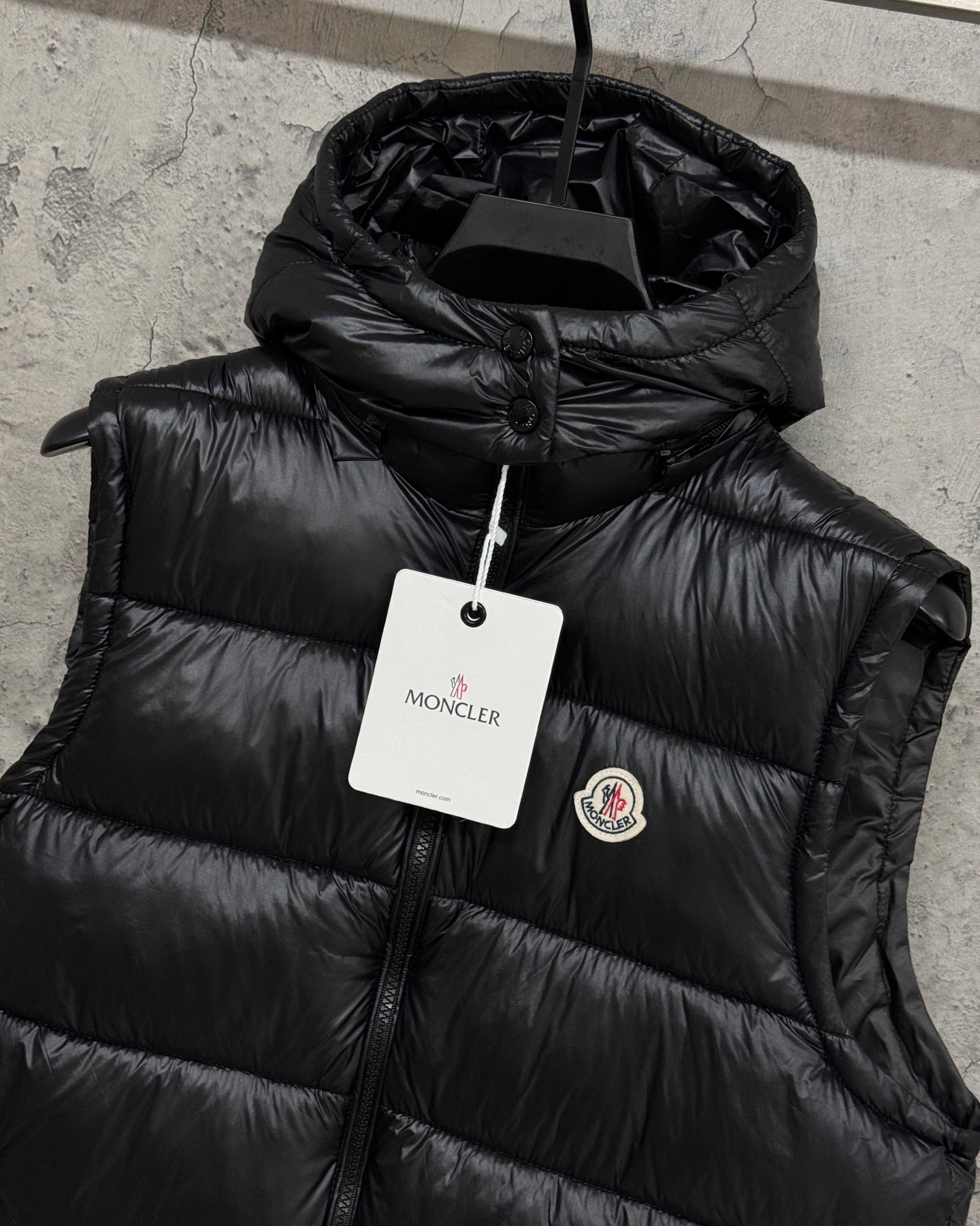 Moncler Maya Couples' Down Vest - Standing Collar, 90% Goose Down Filling, Polyamide Shell, Winter Warm