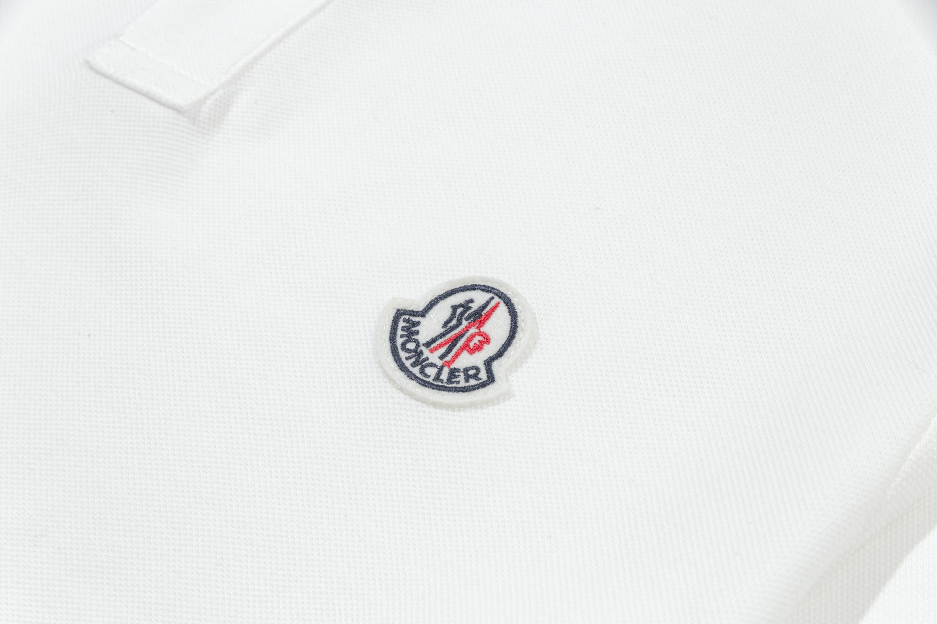 Moncler 100% Cotton Short-Sleeve Top - Ribbed Cuffs, Button Closure
