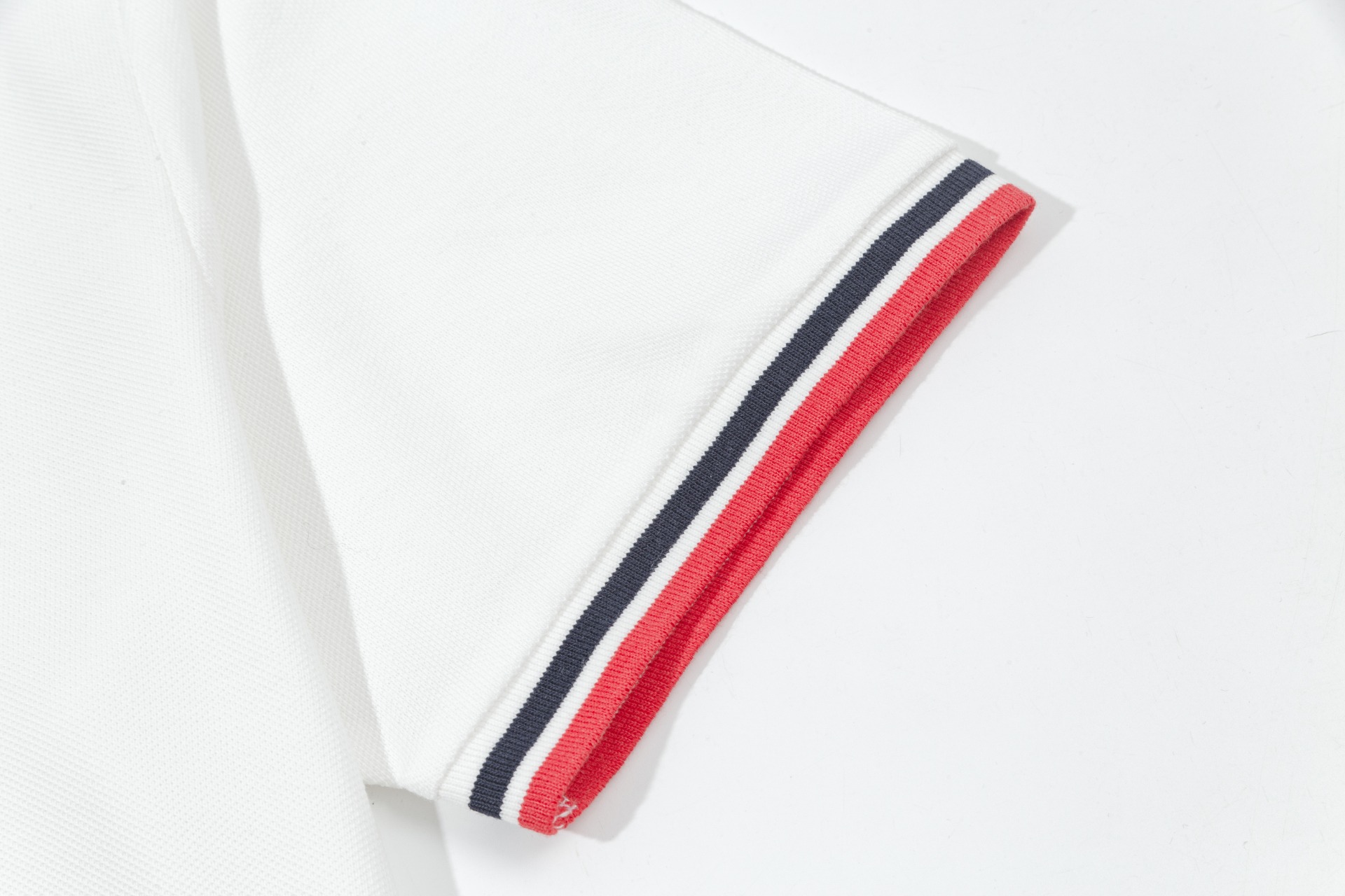 Moncler 100% Cotton Short-Sleeve Top - Ribbed Cuffs, Button Closure