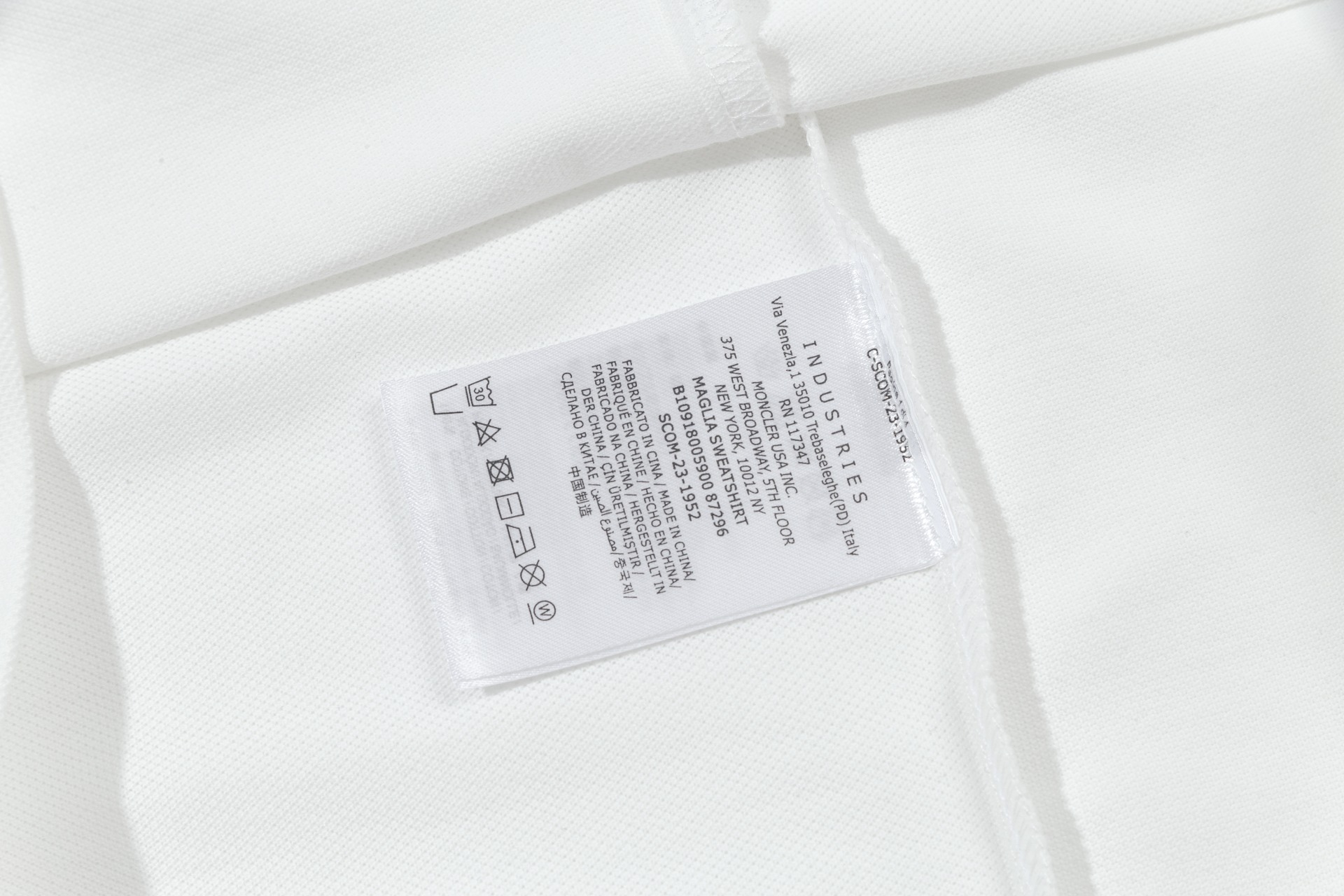 Moncler 100% Cotton Short-Sleeve Top - Ribbed Cuffs, Button Closure