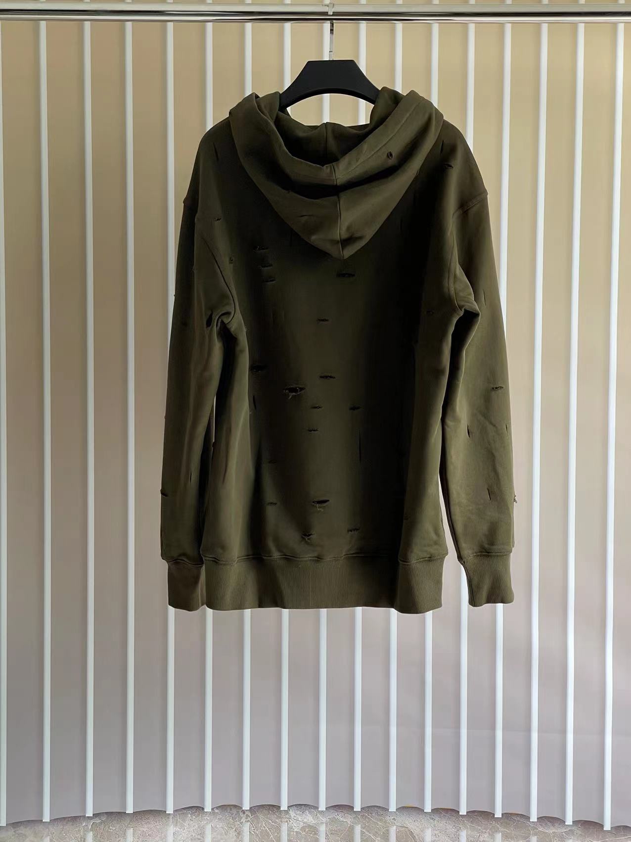 GIVENCHY Distressed Hole Relaxed Hoodie