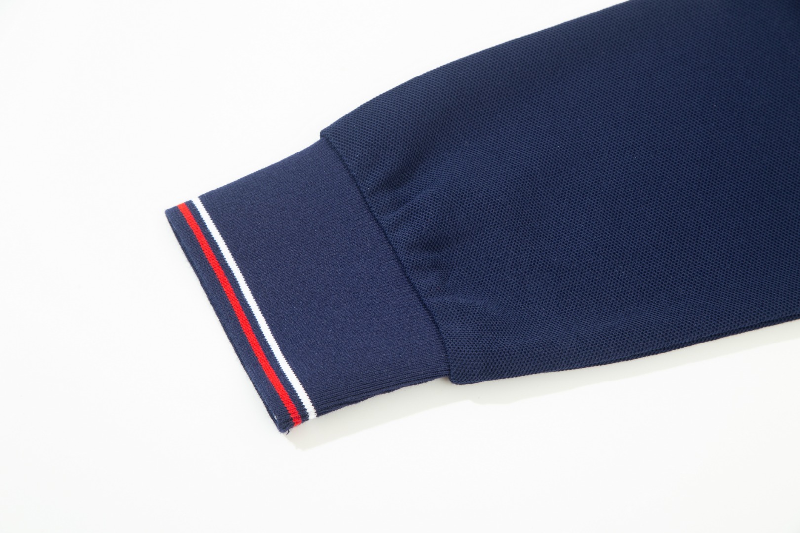 Moncler New Logo-Embroidered Lapel Long-Sleeve Polo Shirt