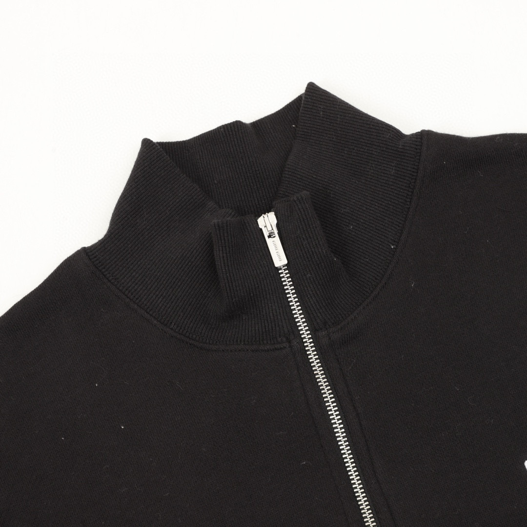 MIU MIU Letter Half-Zip Cashmere Turtleneck Sweatshirt