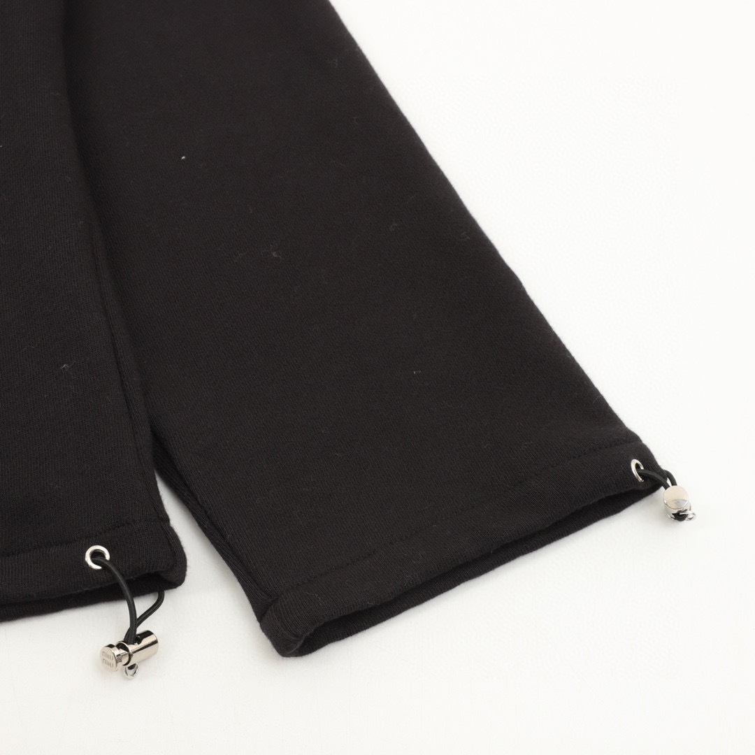 MIU MIU Letter Half-Zip Cashmere Turtleneck Sweatshirt