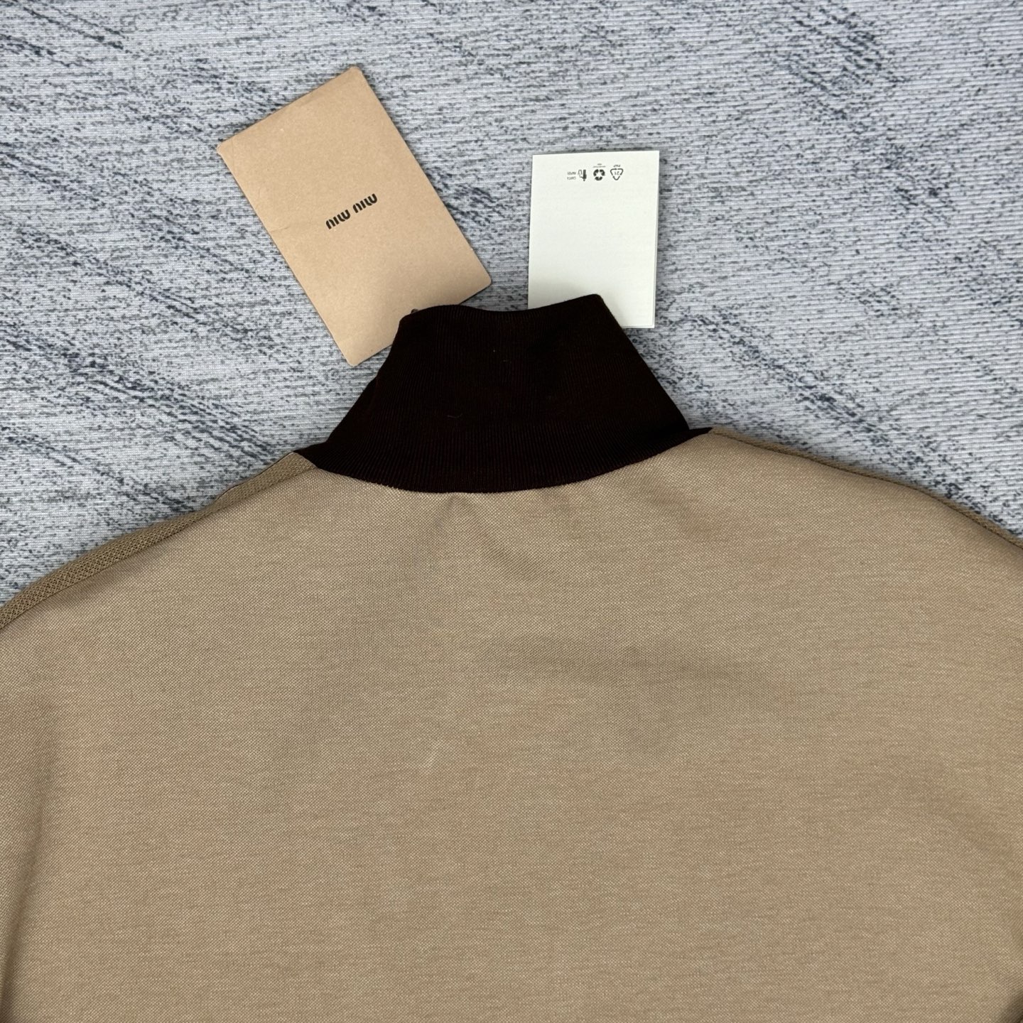 Miu Miu Plain Knit Zip-Up Sweatshirt