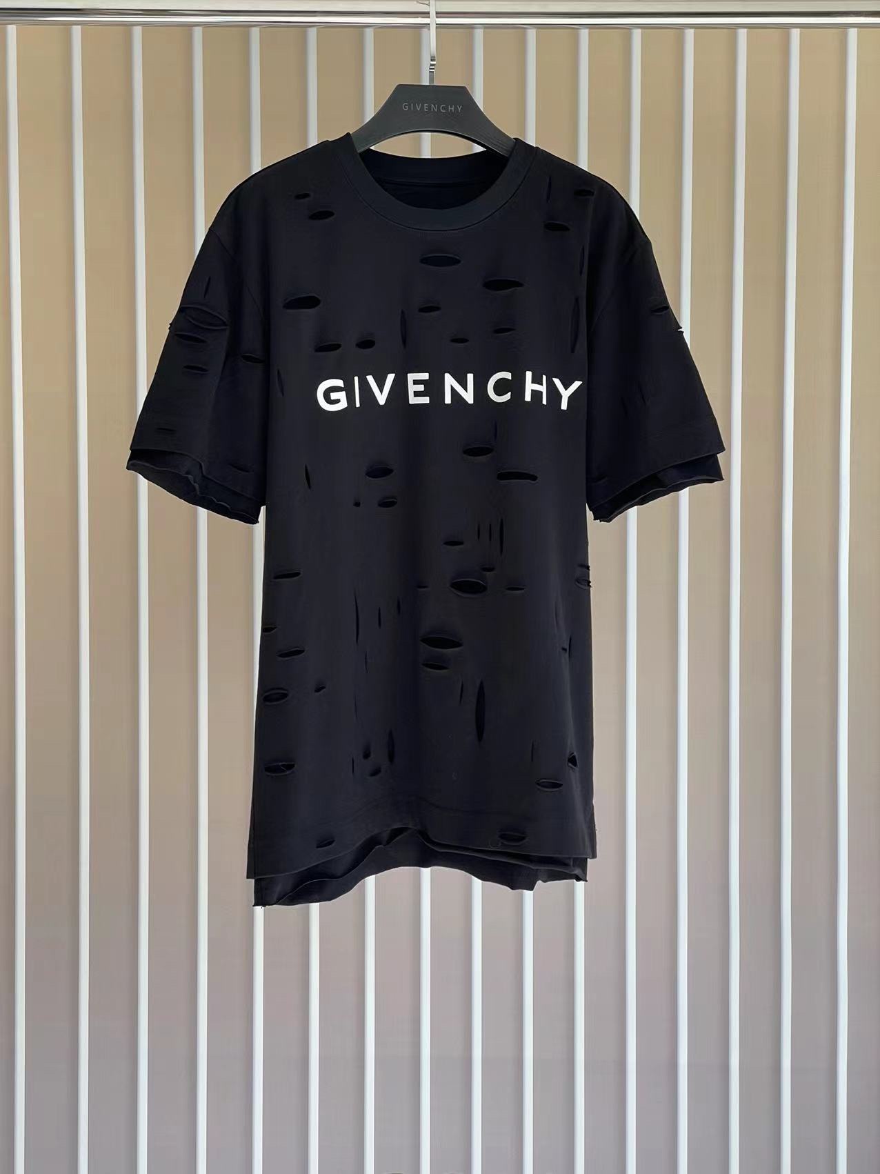 Givenchy Distressed Logo Oversized T-Shirt