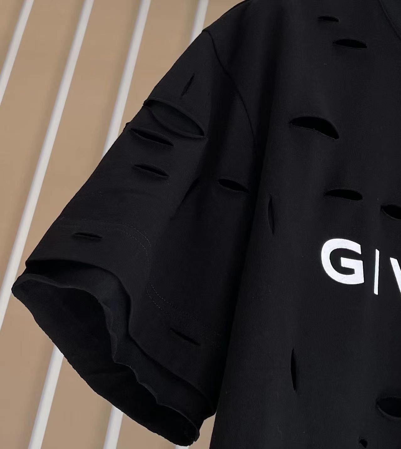 Givenchy Distressed Logo Oversized T-Shirt