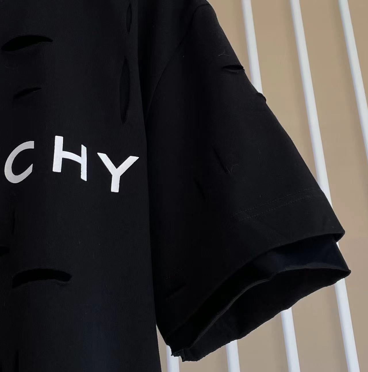 Givenchy Distressed Logo Oversized T-Shirt