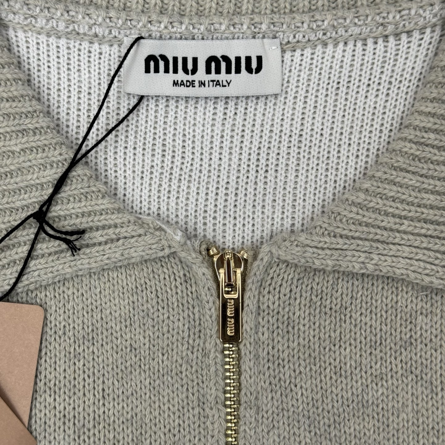 Miu Miu 25FW Wool Zip-Up Sweater